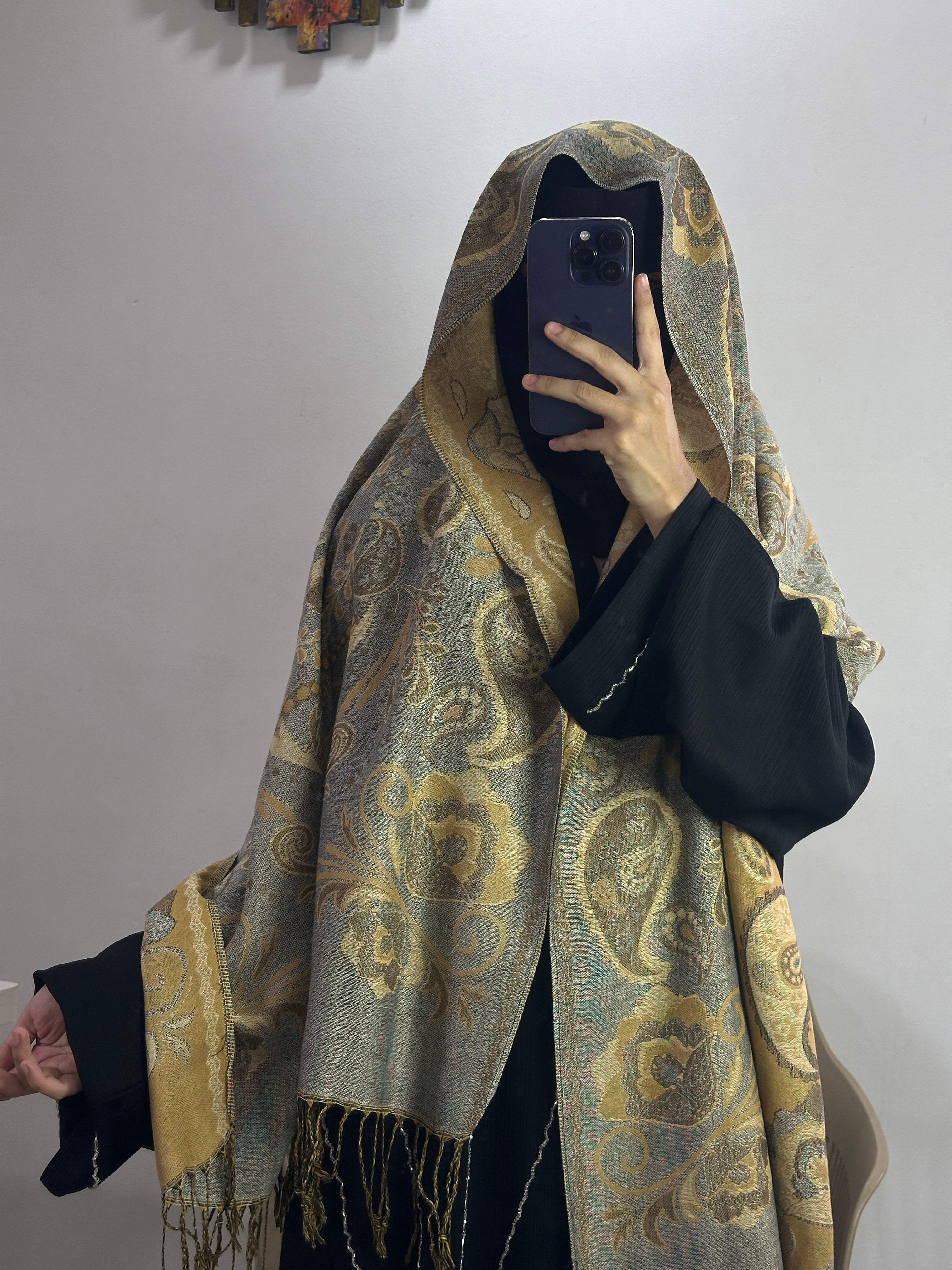 Luxury pashmina shawl - Yellow