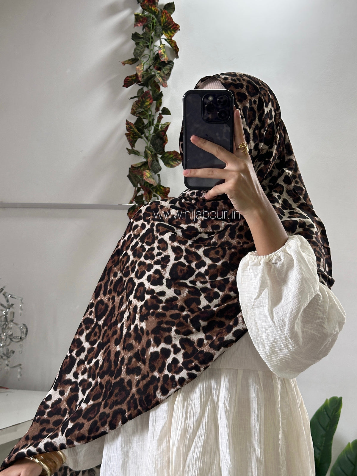 Modal Leopard Print Hijab
