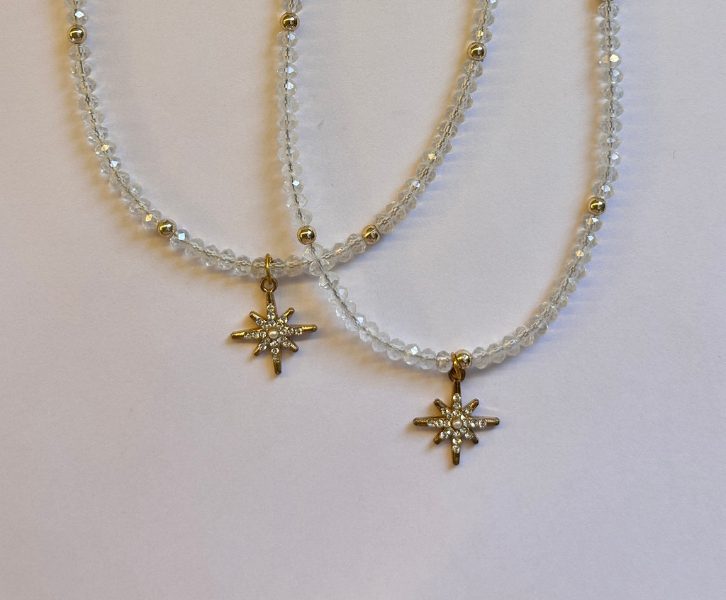 Transparent charm necklace