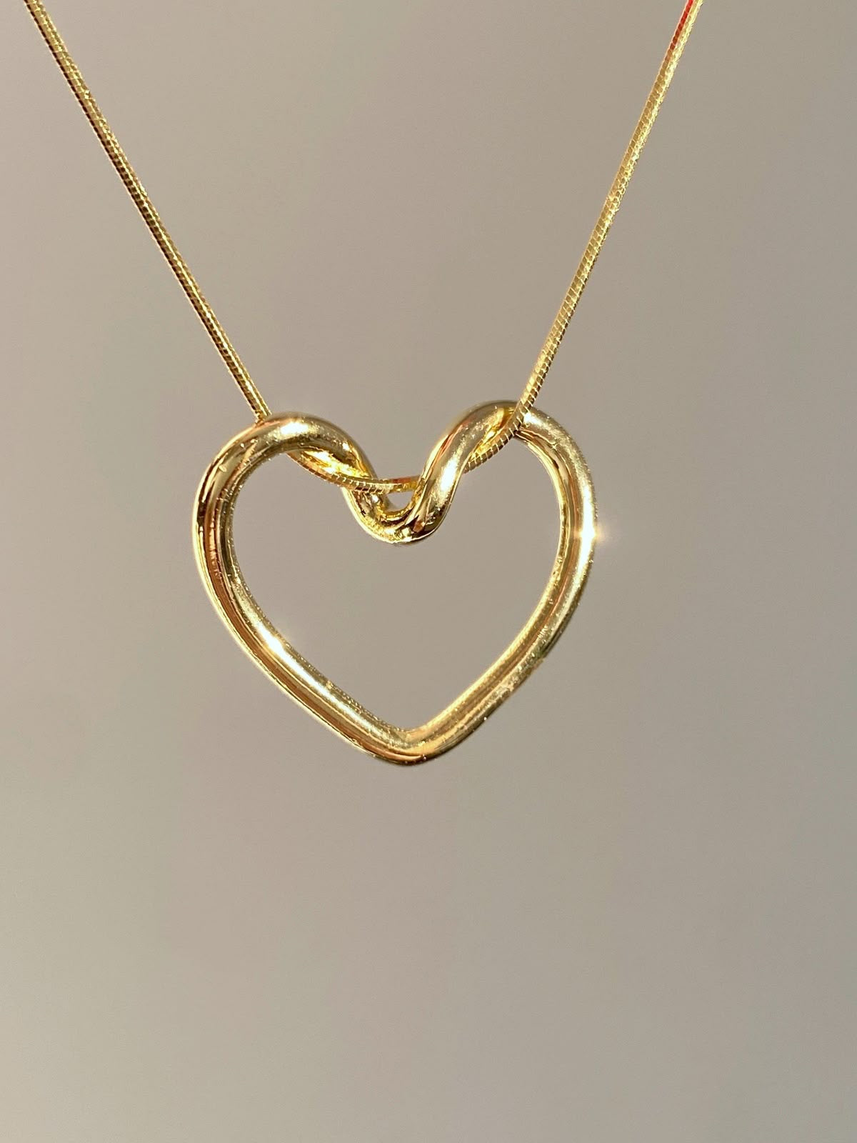 Anti tarnished heart necklace