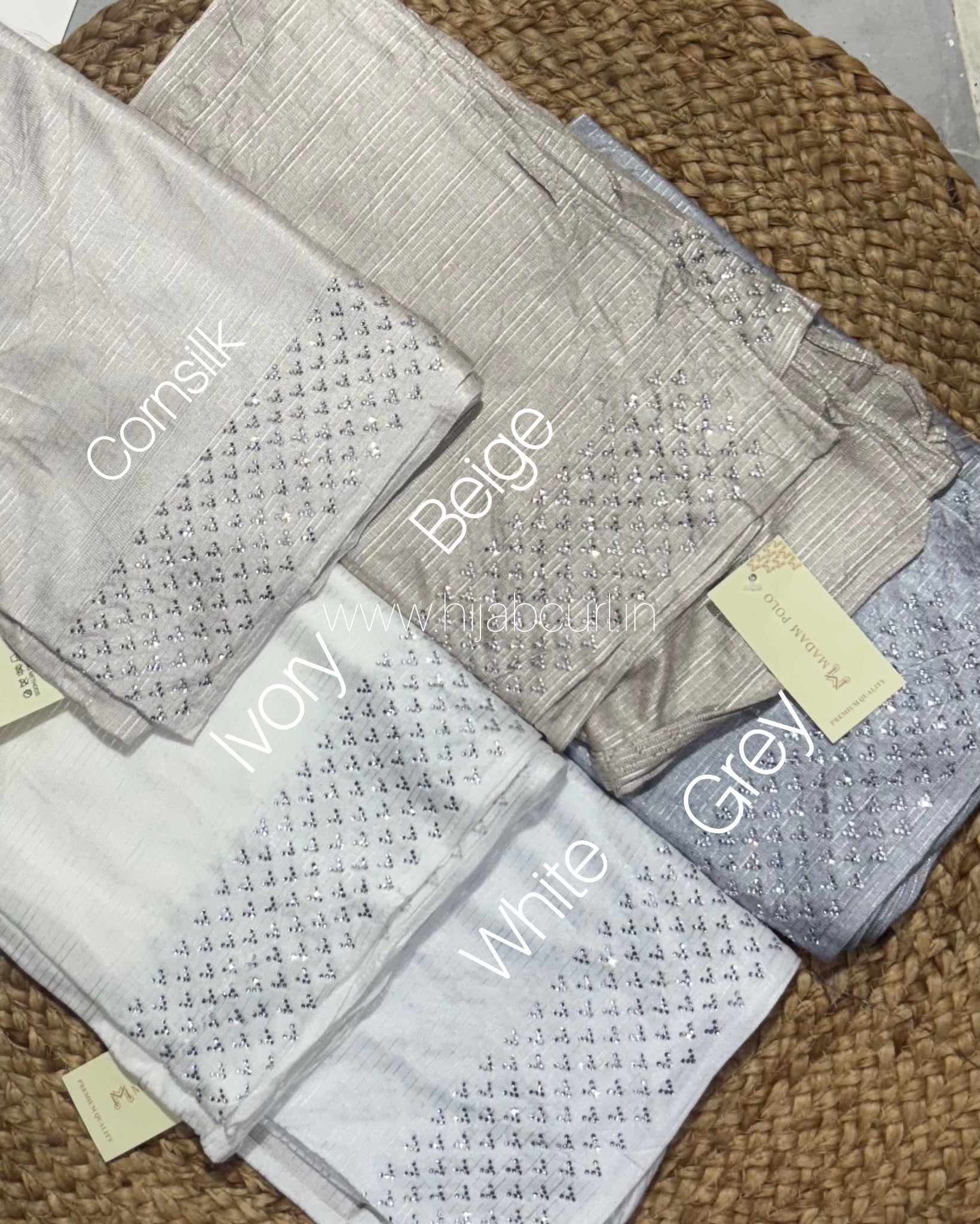 Jersey Hijab - Border Stone Work