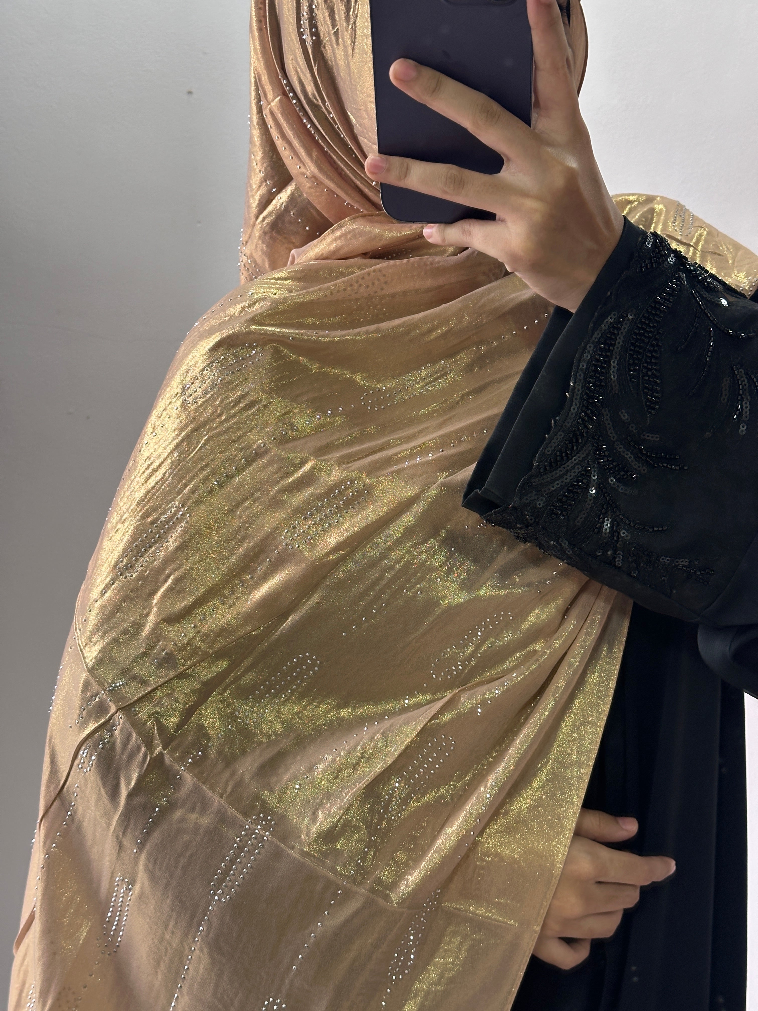 Georgette shimmer stone hijab