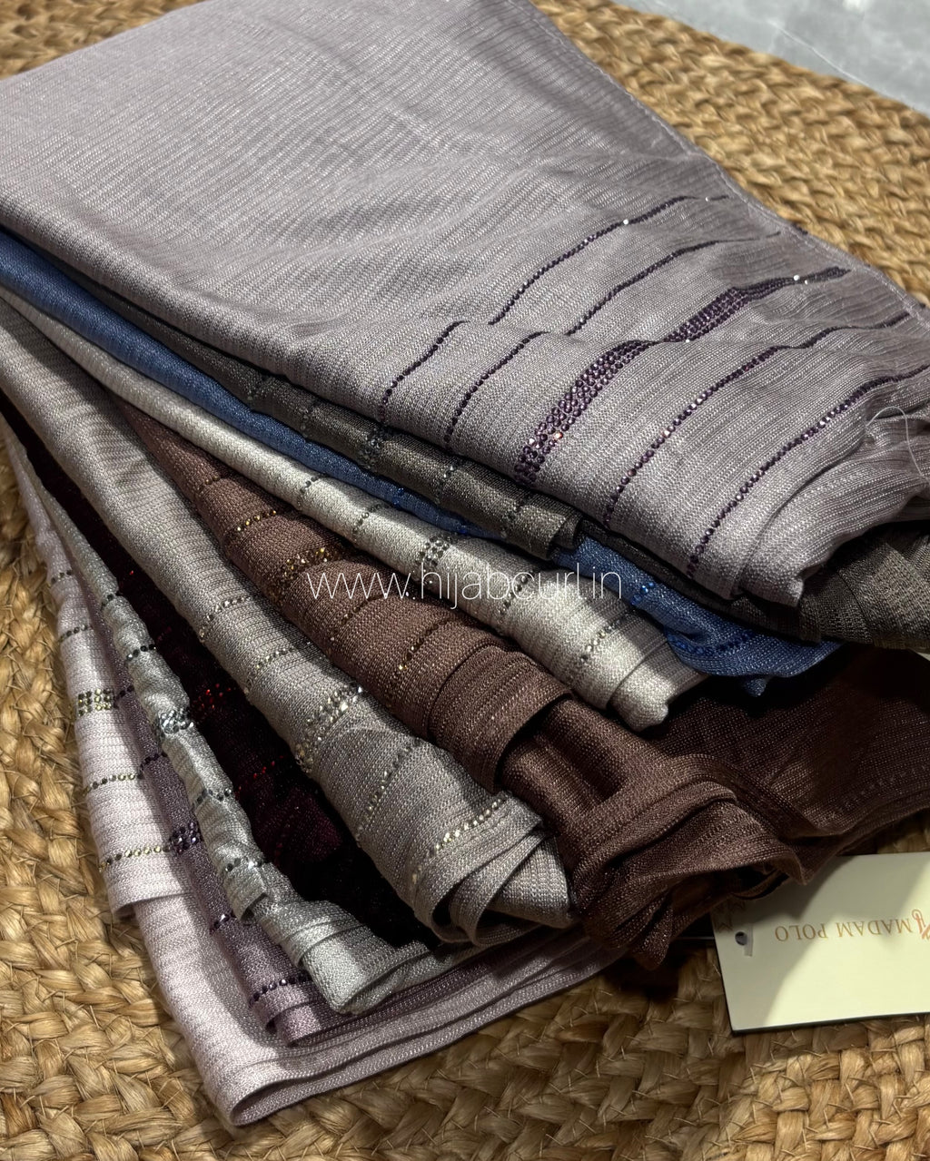 Jersey Hijab - Border Stone Work