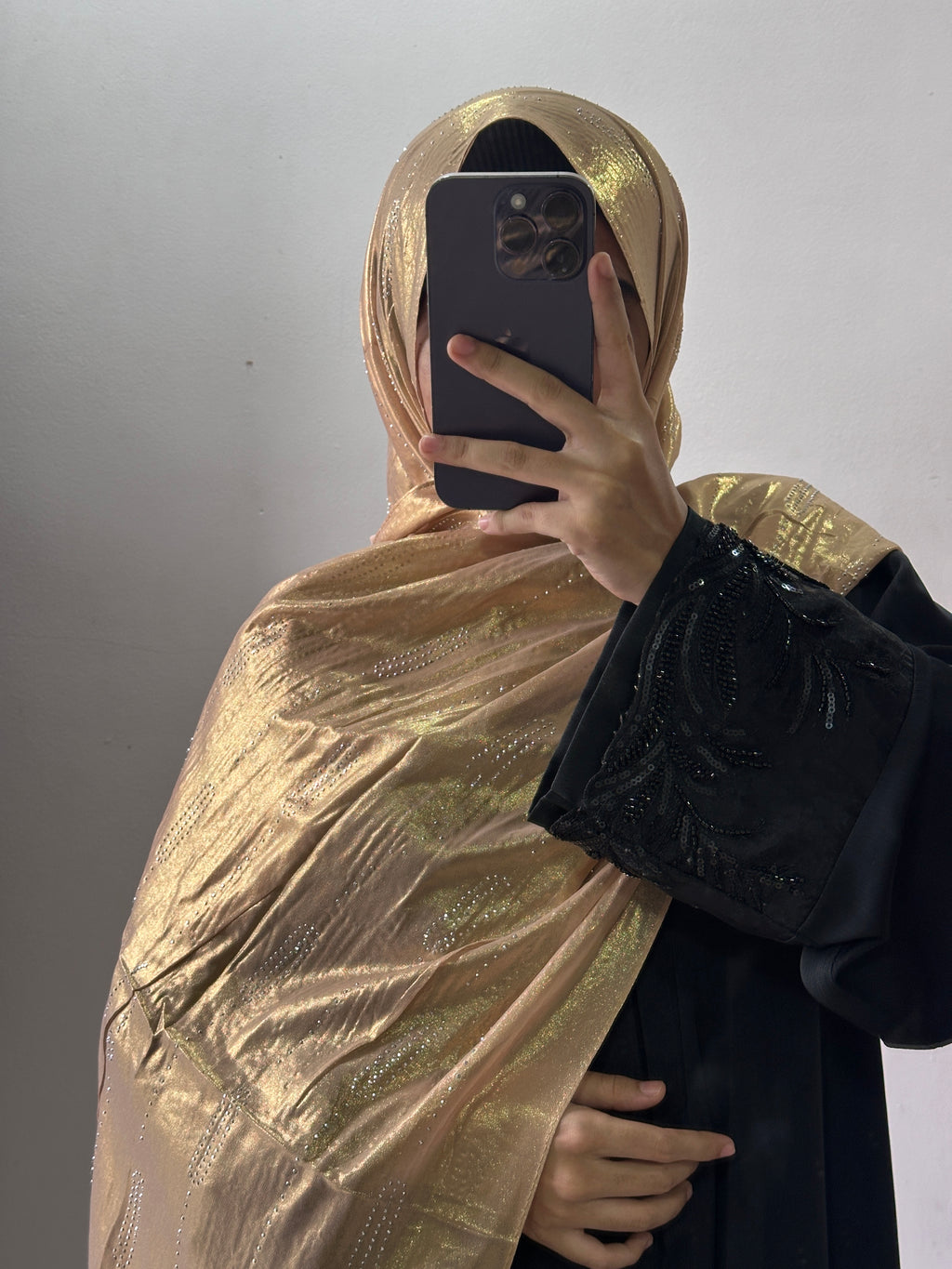 Georgette shimmer stone hijab