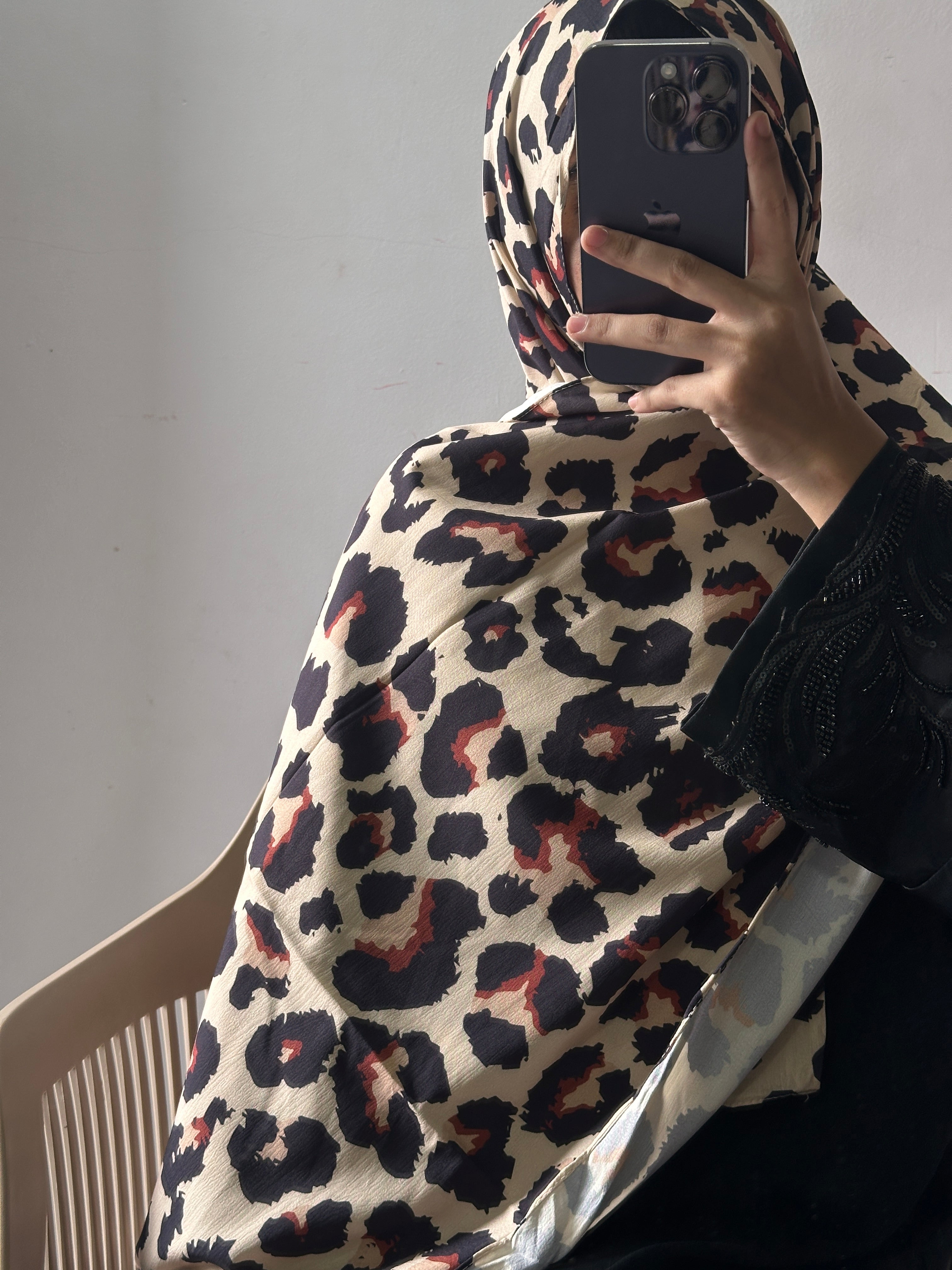 Leopard Printed Istanbul Cotton Hijab
