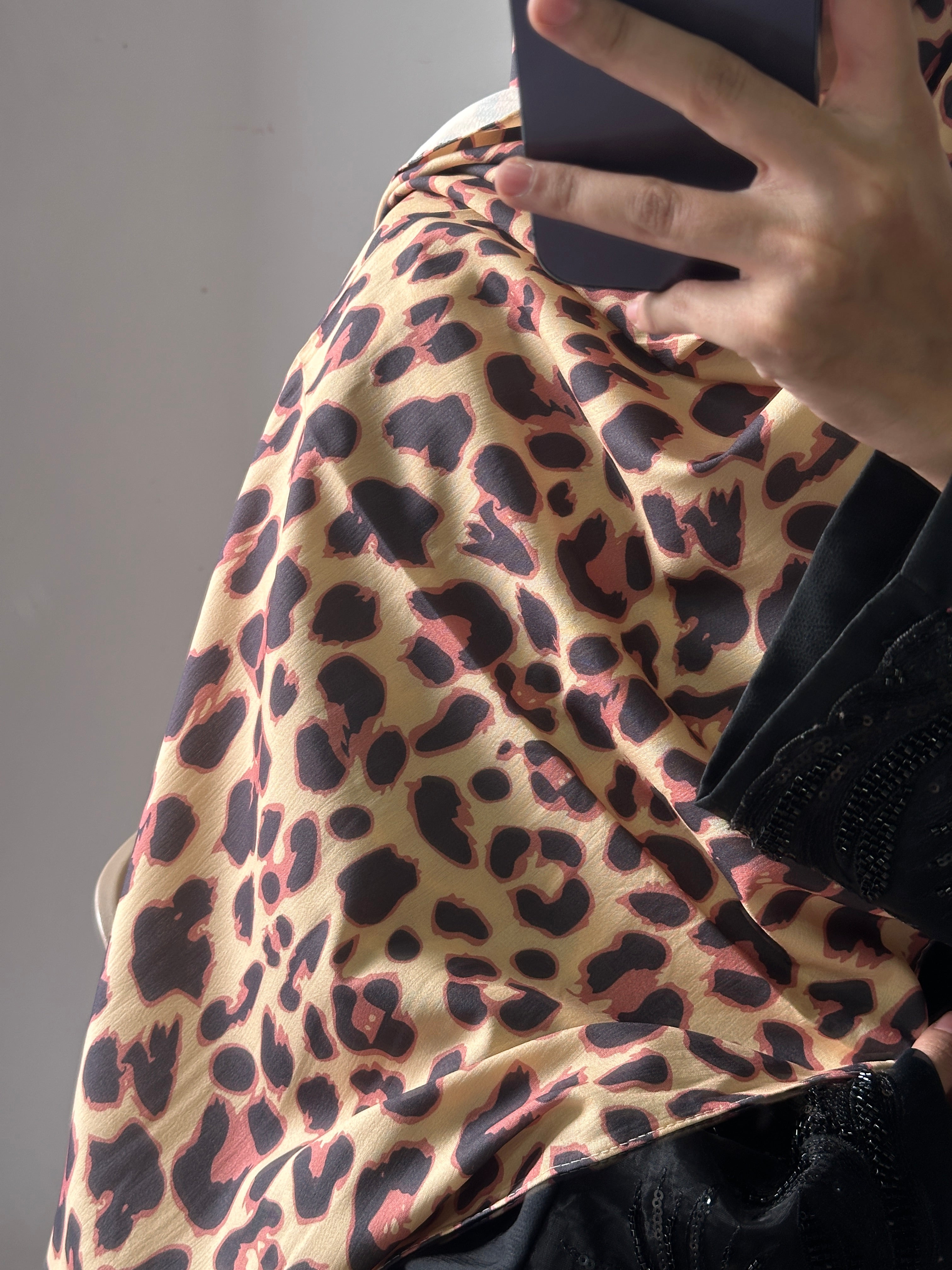 Leopard Printed Istanbul Cotton Hijab