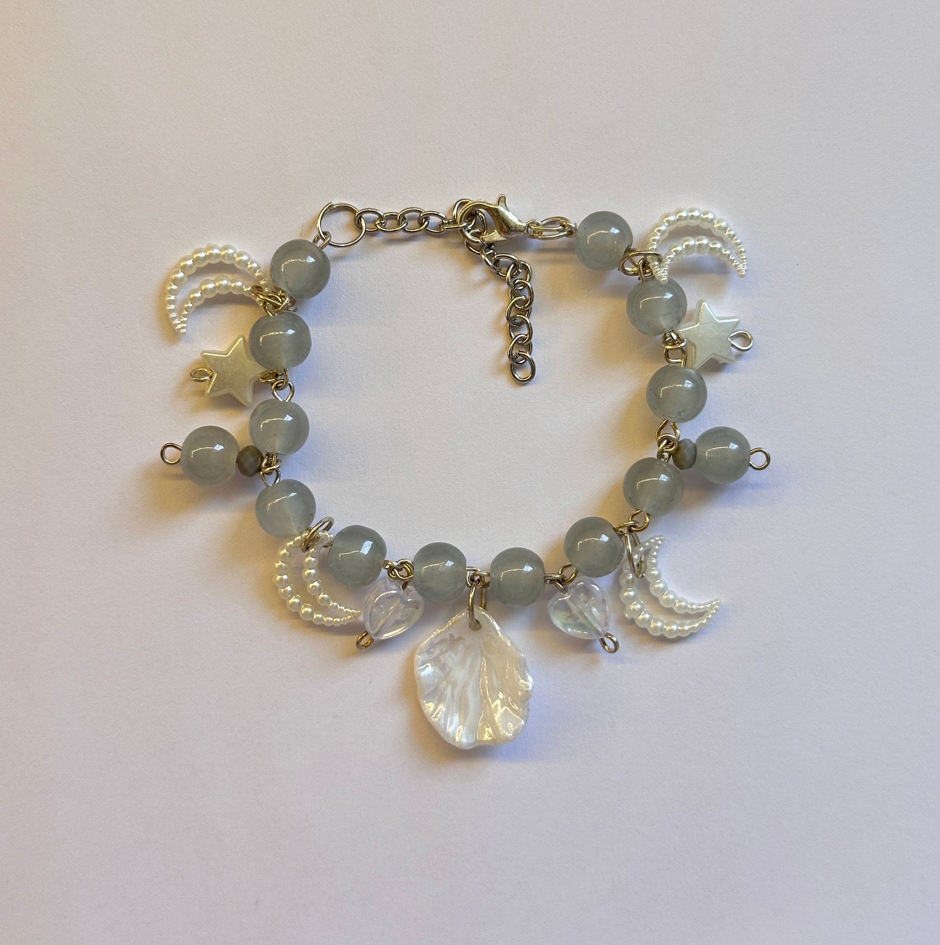 Grey charm bracelet