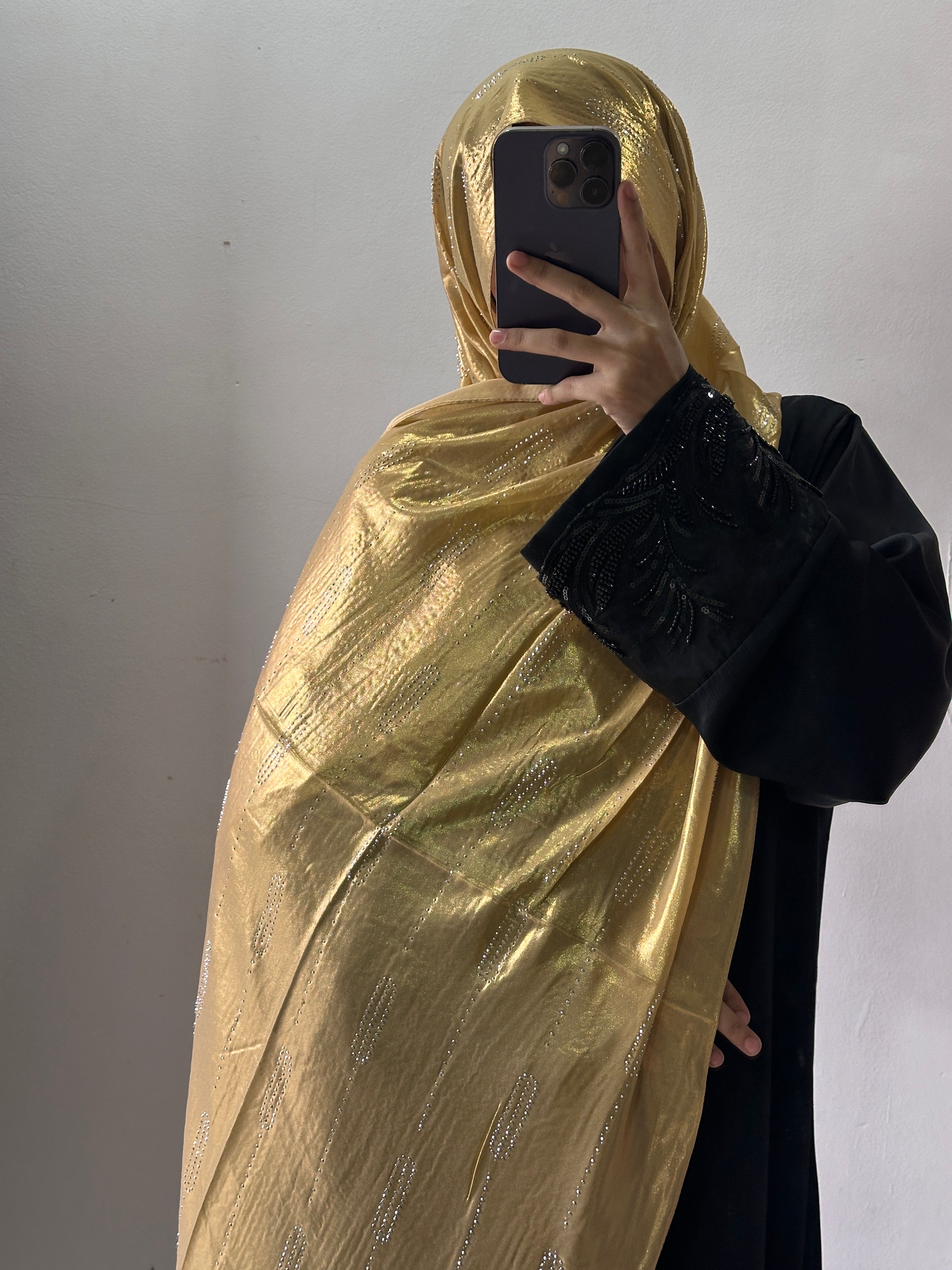 Georgette shimmer stone hijab