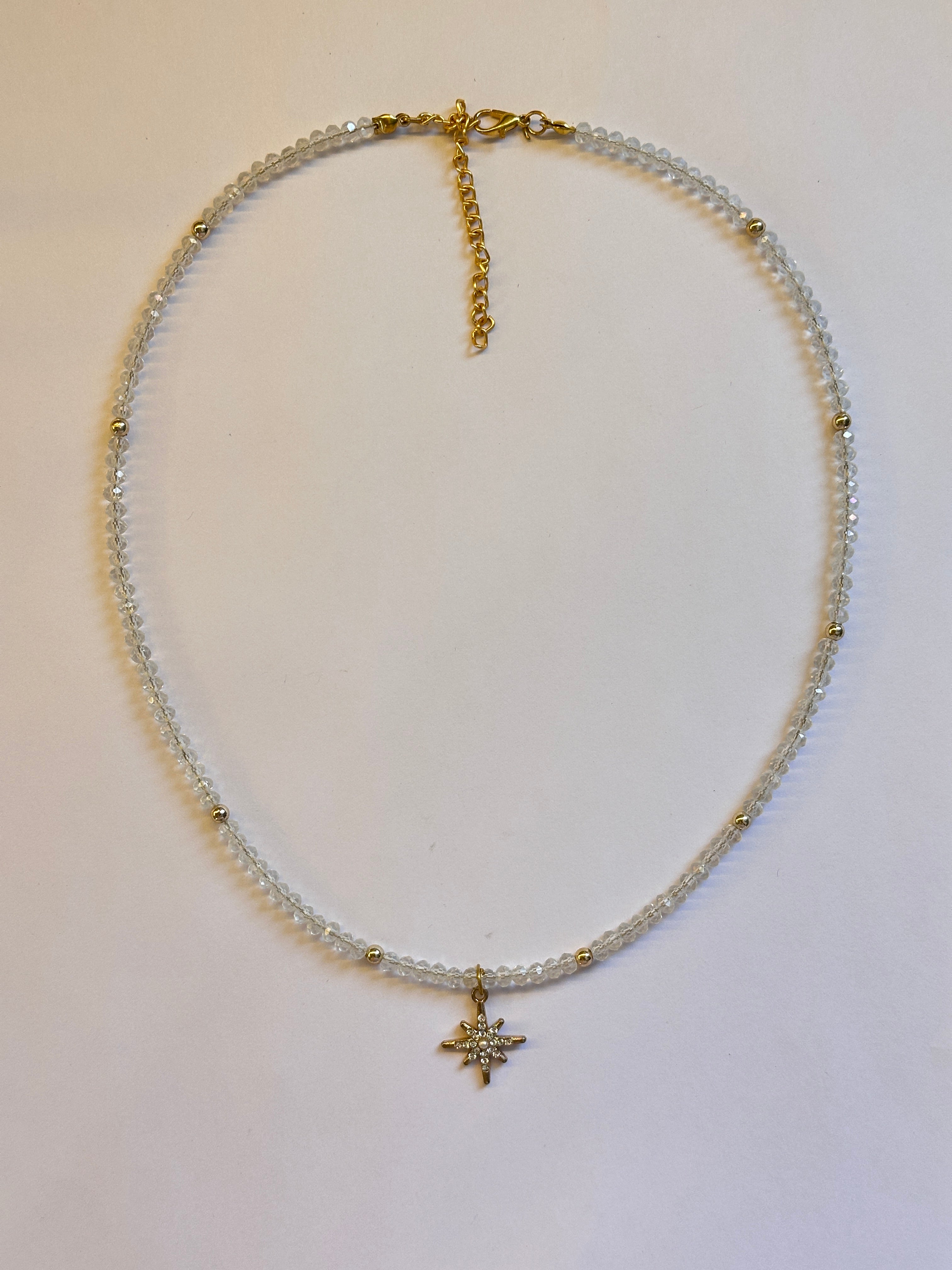 Transparent charm necklace