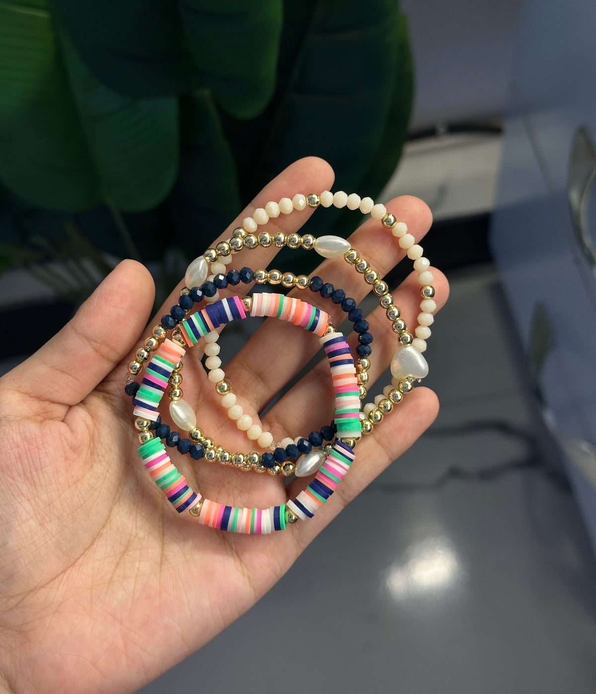Multicoloured stack