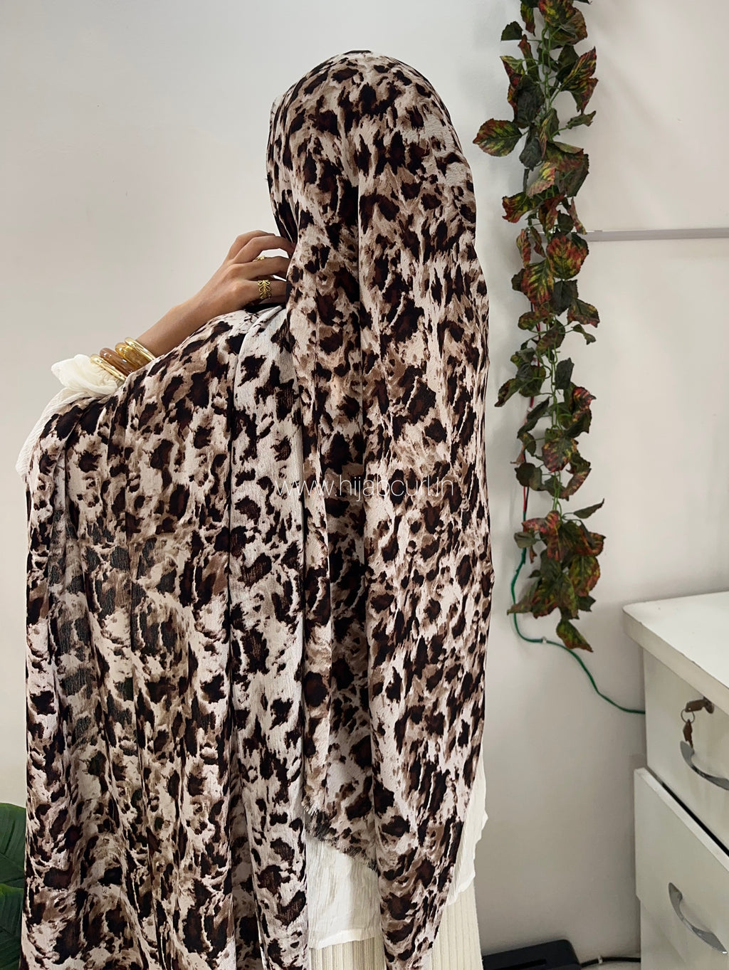 Modal Leopard Print Hijab