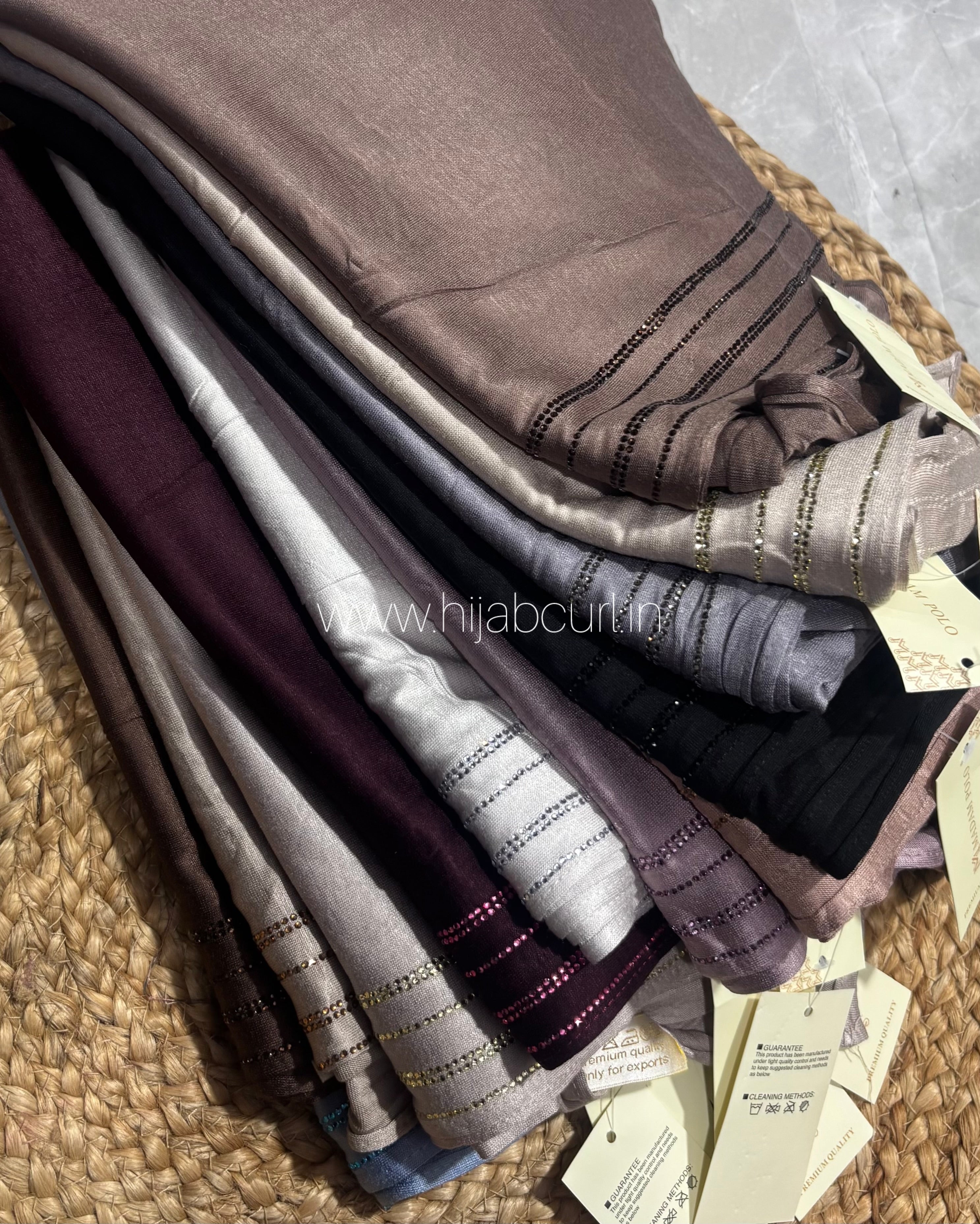 Jersey Hijab - Border Stone Work