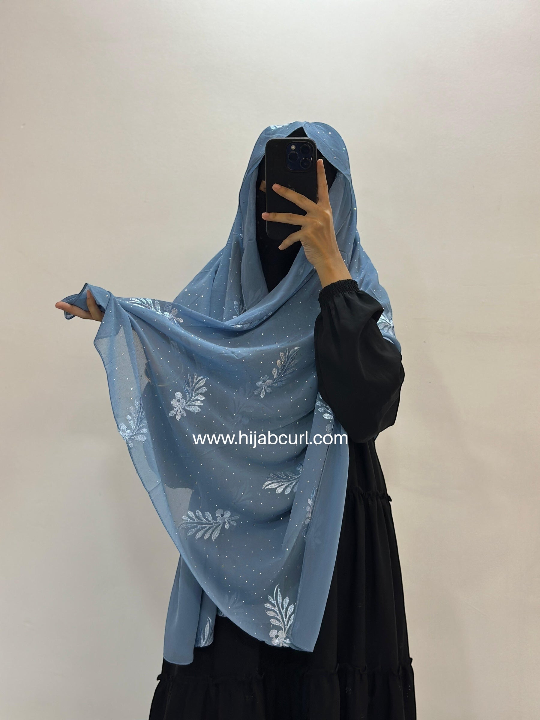 Premium Chiffon Embroidered Hijab