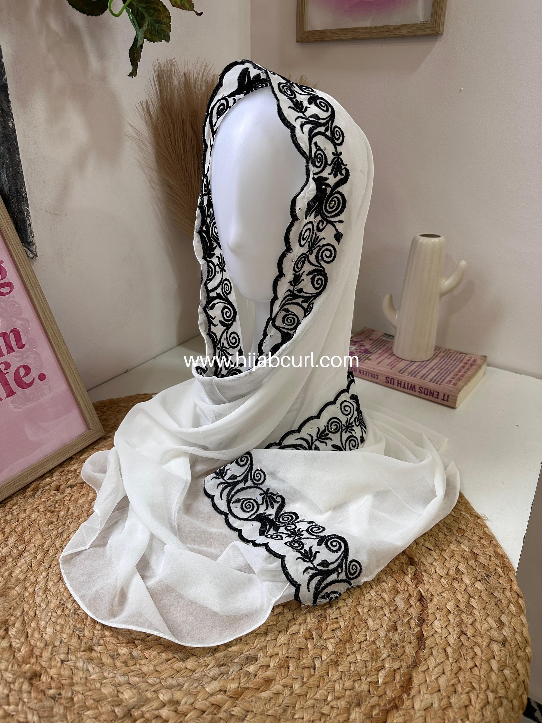 Premium Chiffon Embroidered Hijab