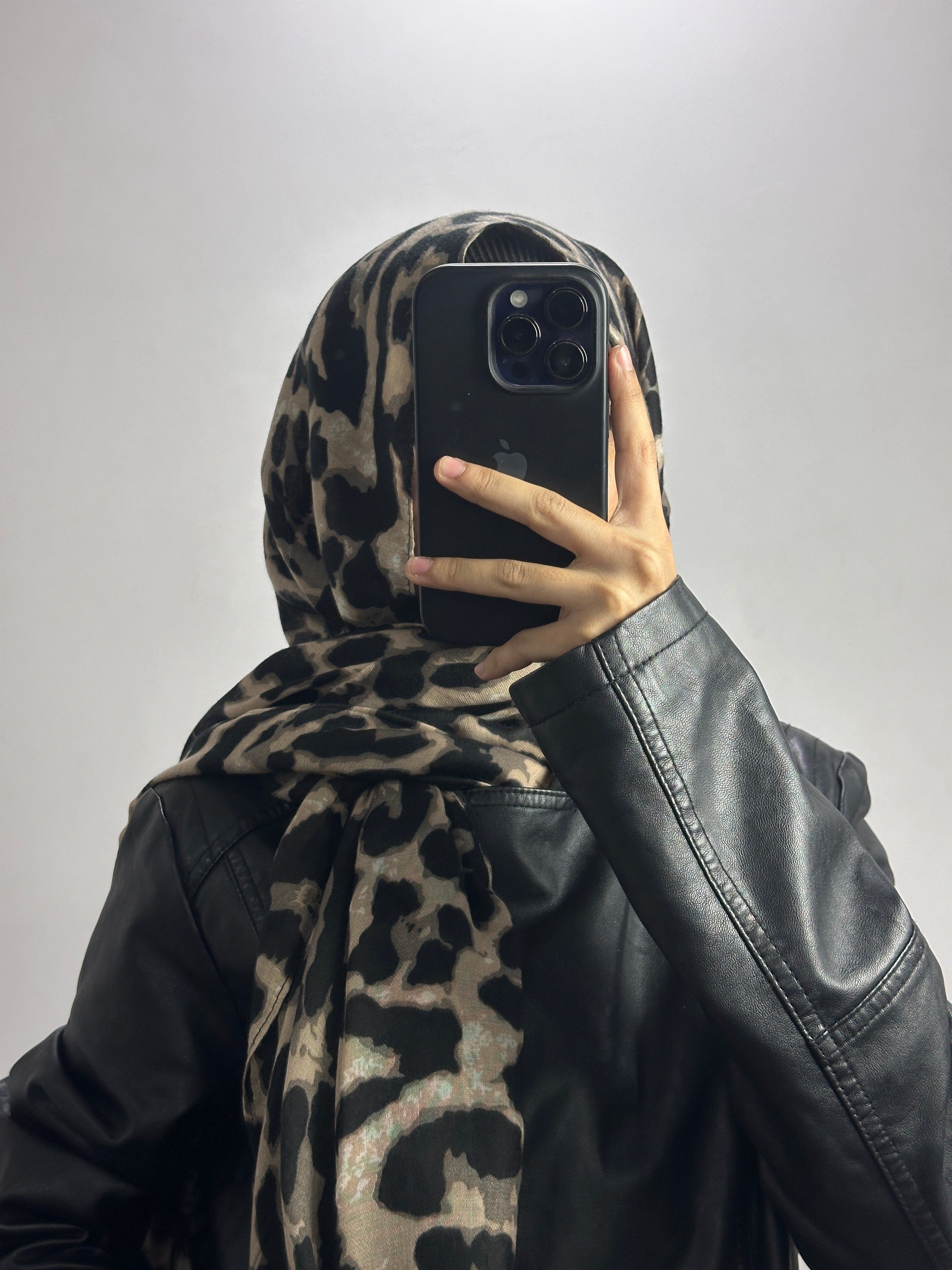 Savannah Modal Leopard Print Hijab - Brown