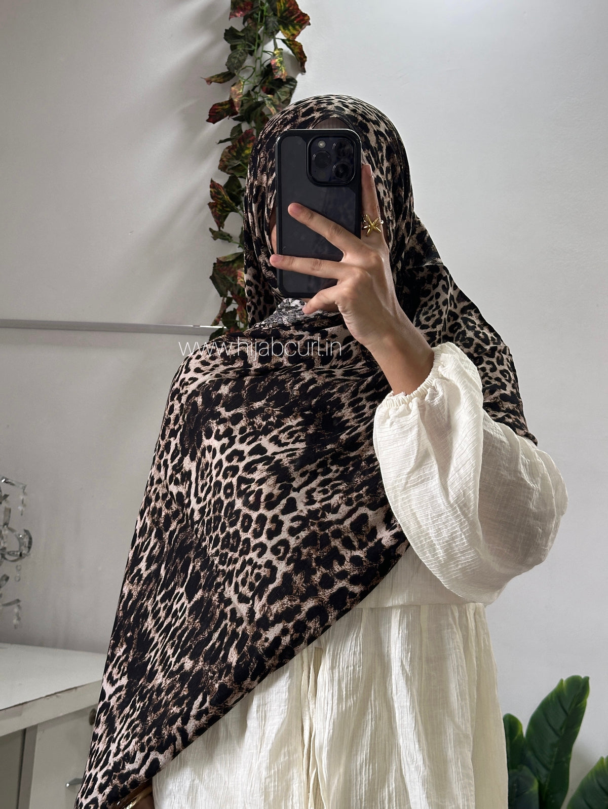 Modal Leopard Print Hijab