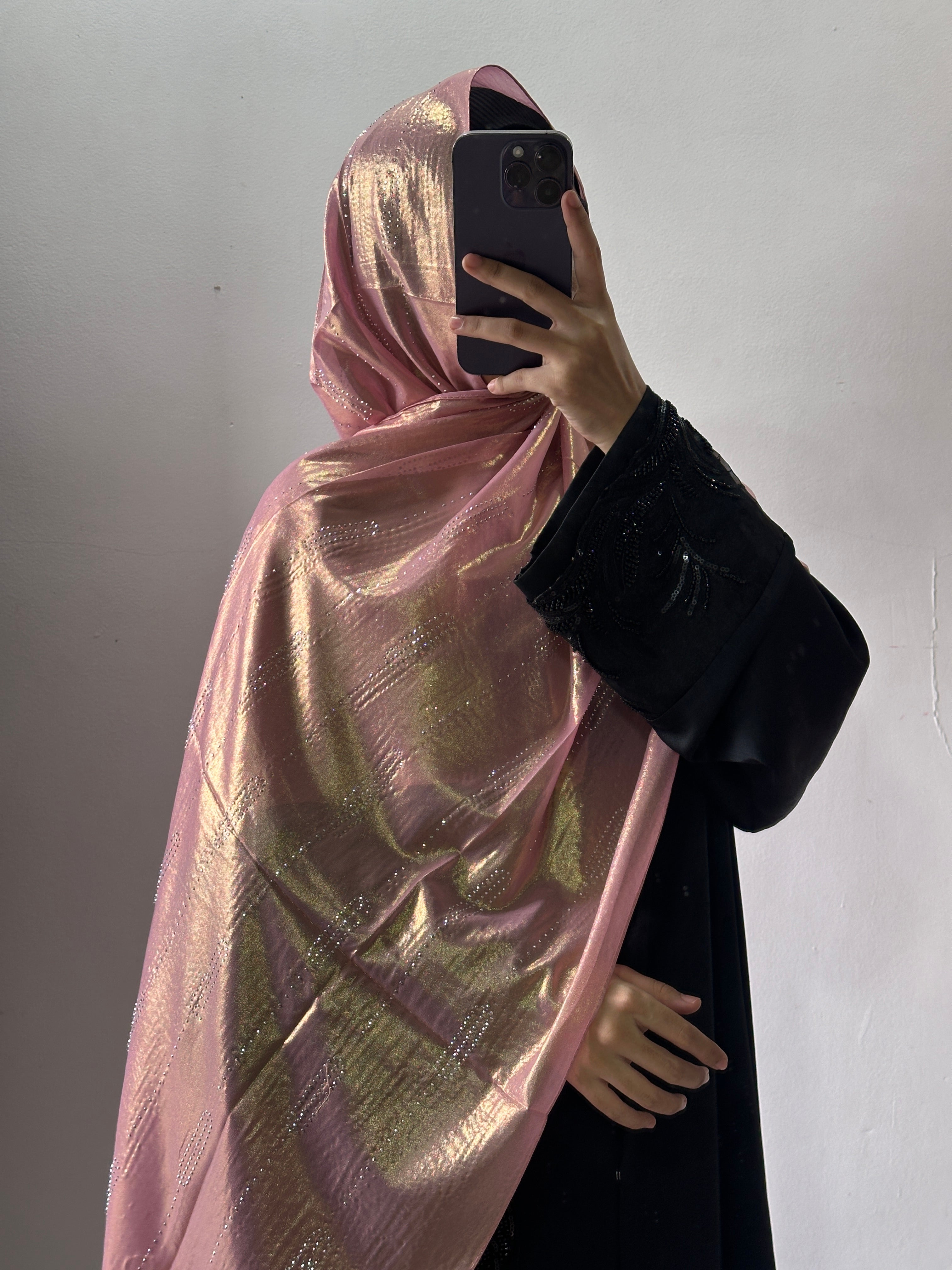 Georgette shimmer stone hijab