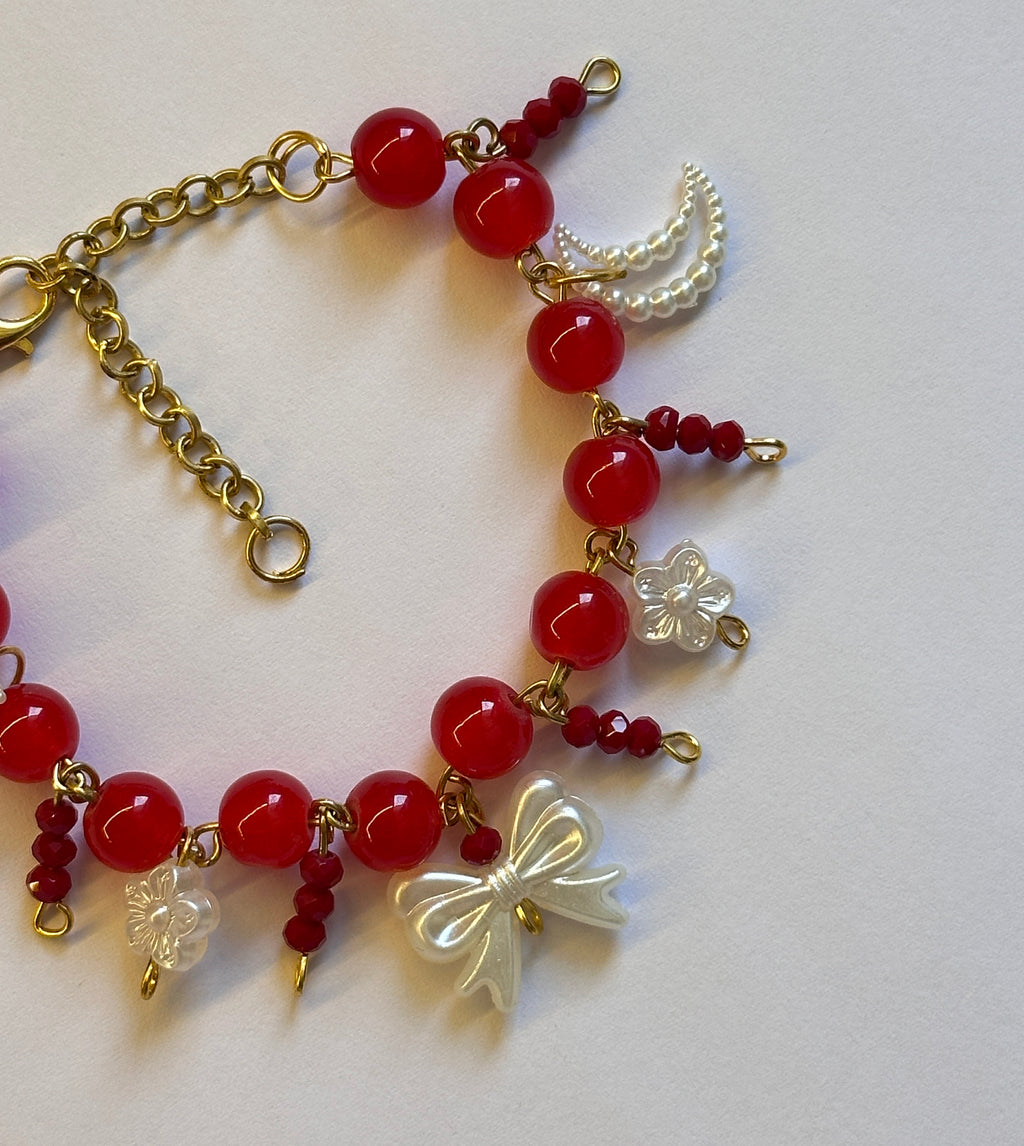 Red charm bracelet