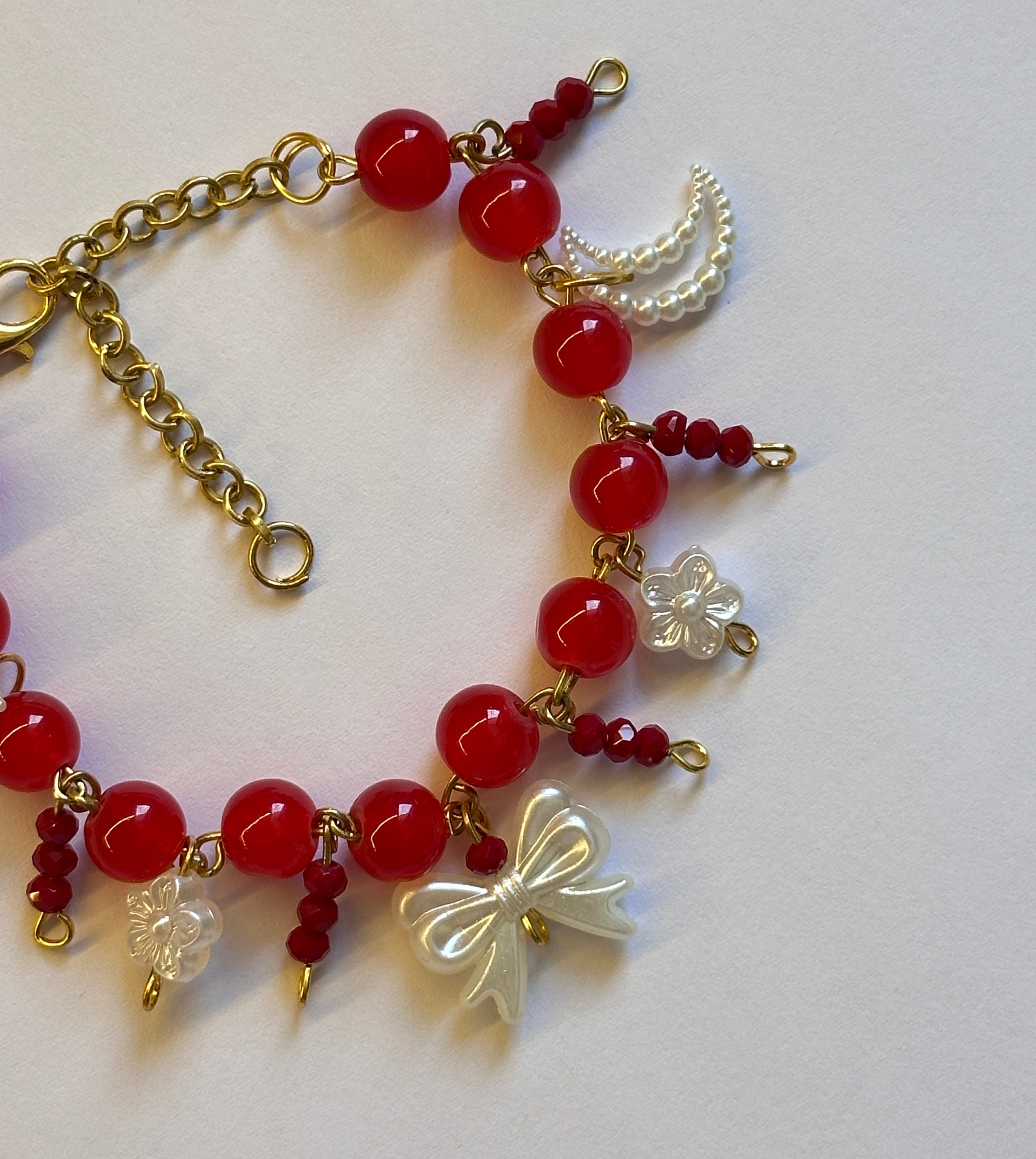 Red charm bracelet