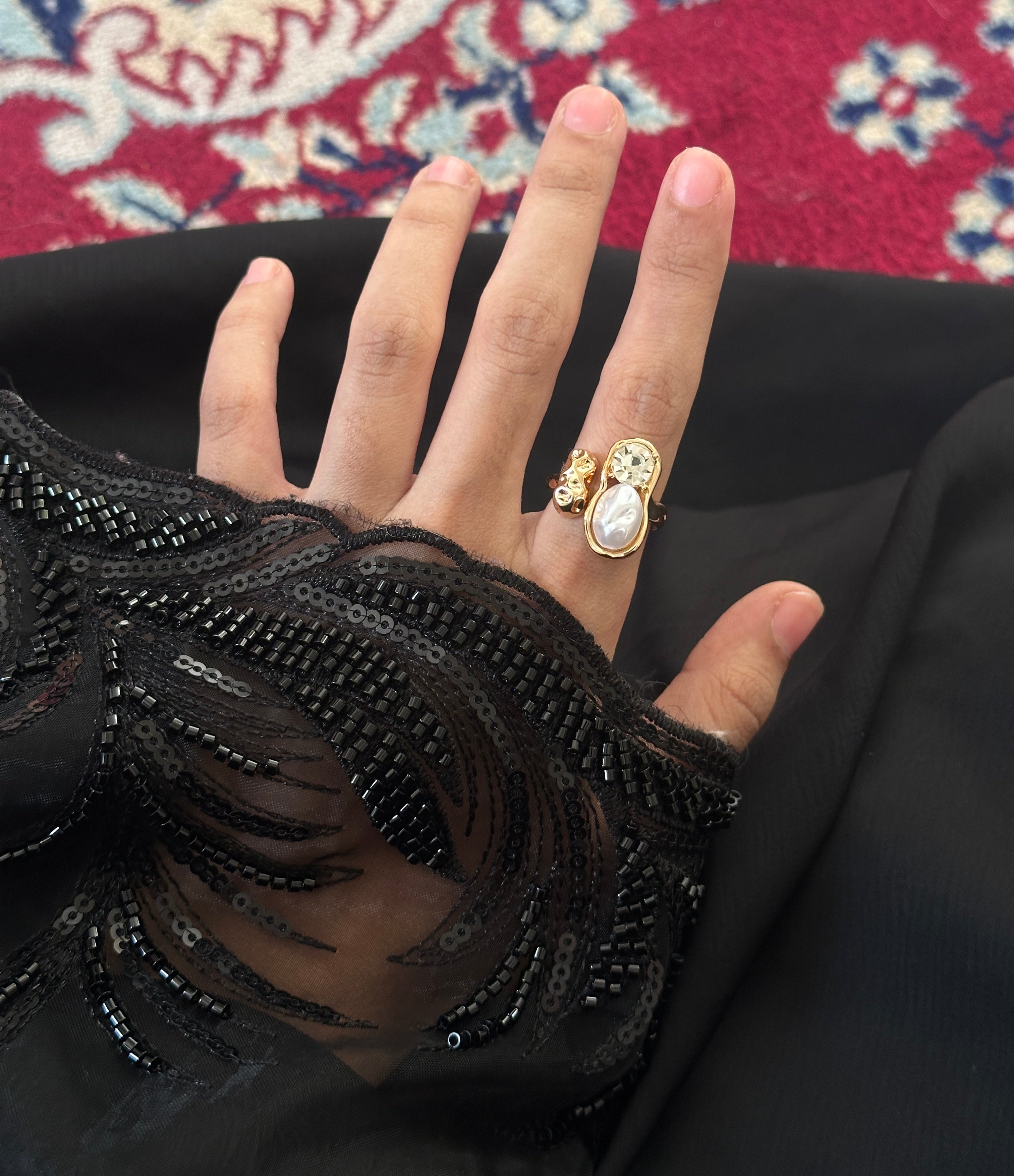 Big pearl ring