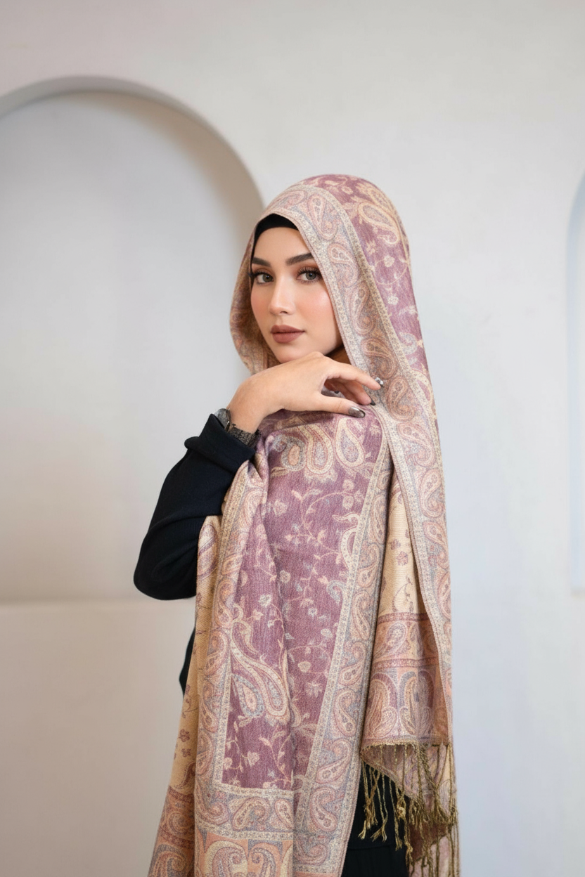 Luxury pashmina shawl - Pink