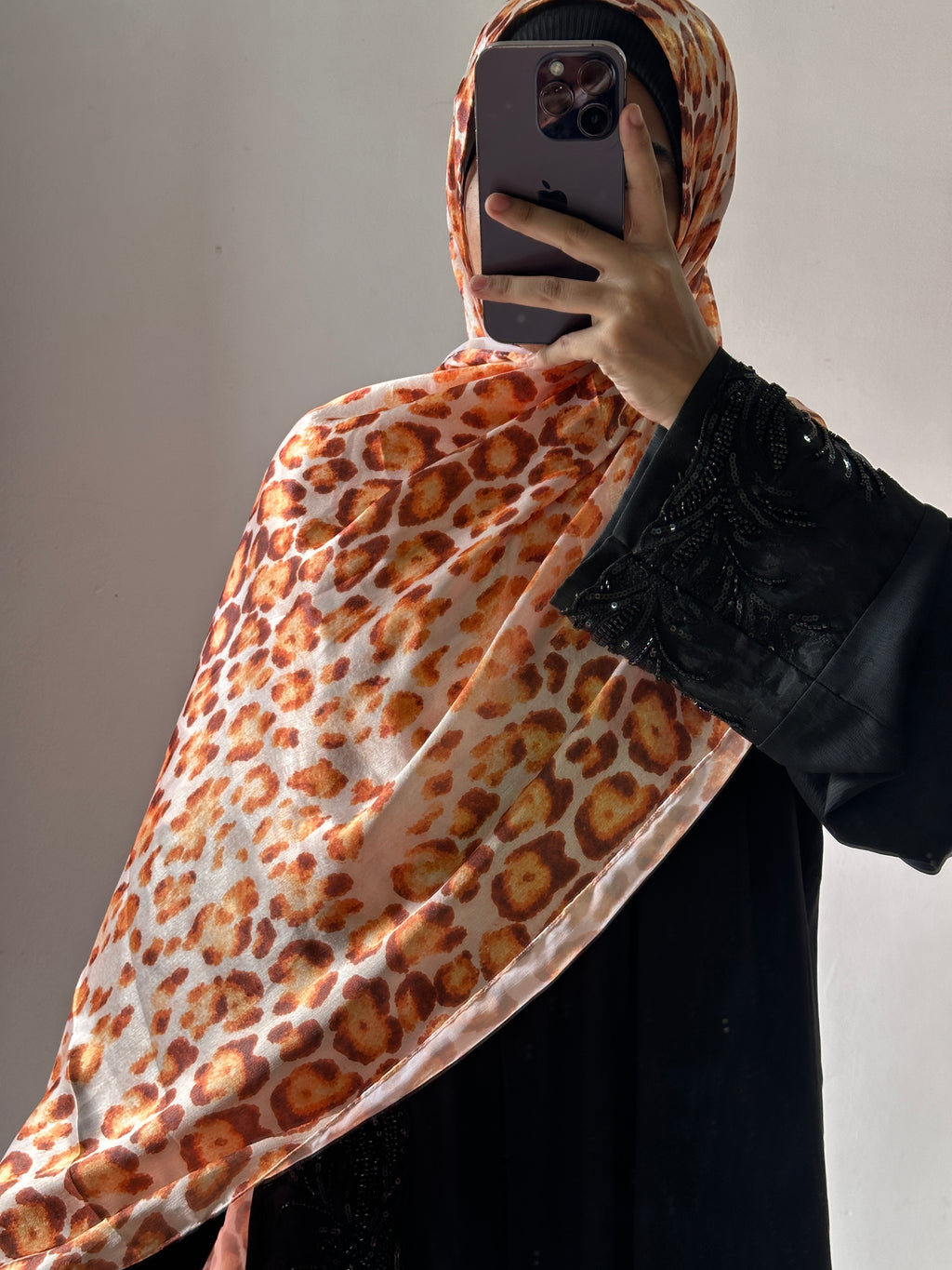 Animal Printed Satin Hijab