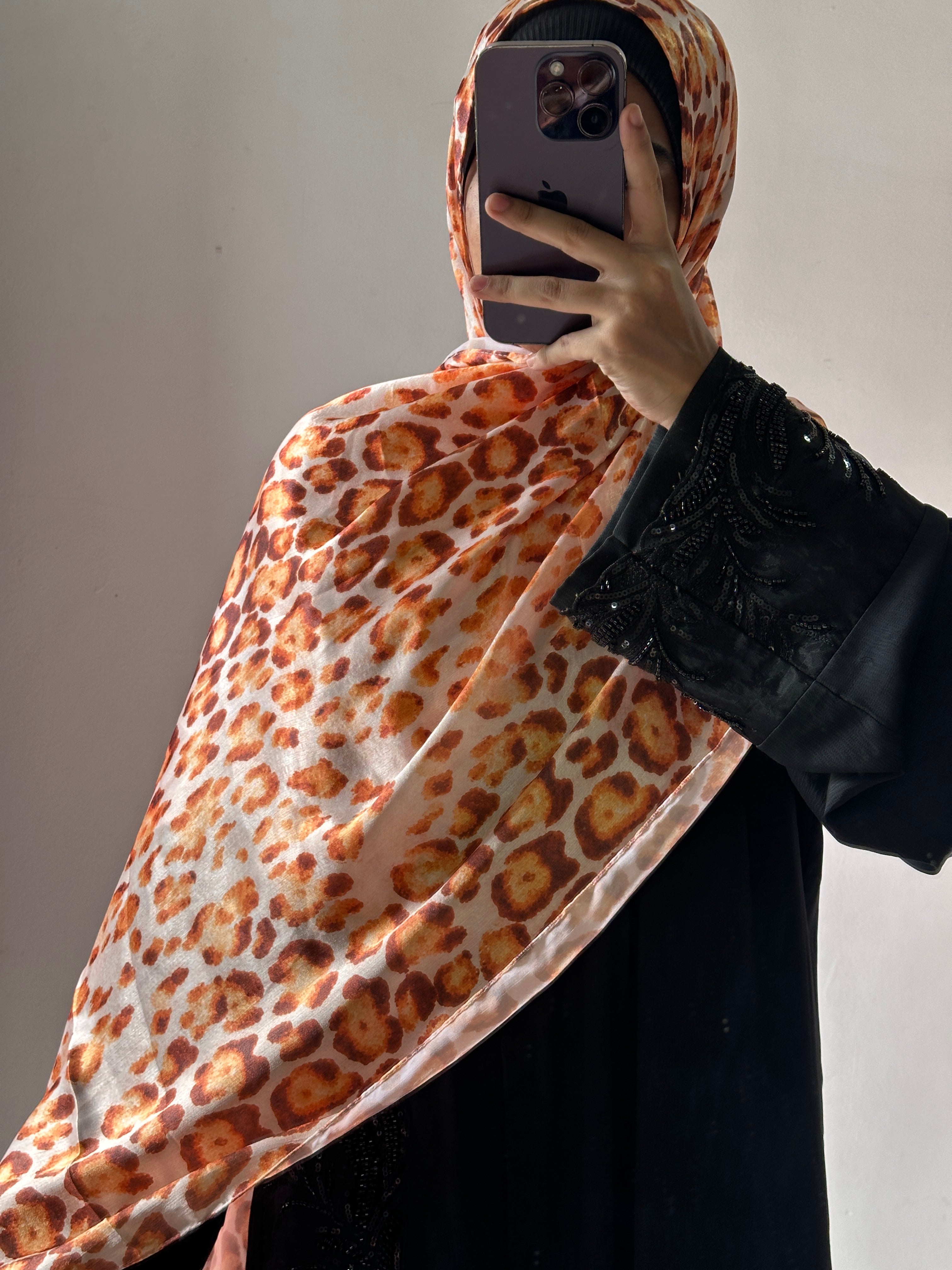 Animal Printed Satin Hijab