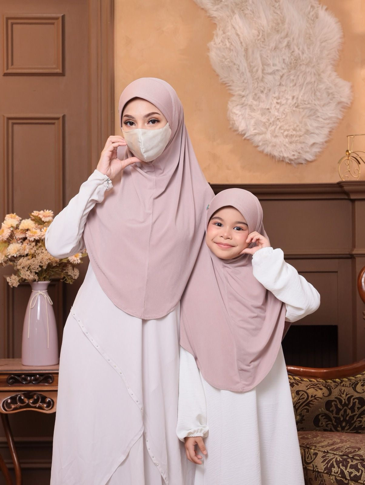 Malaysian Instant Hijab - Ribbed Jersey Fabric