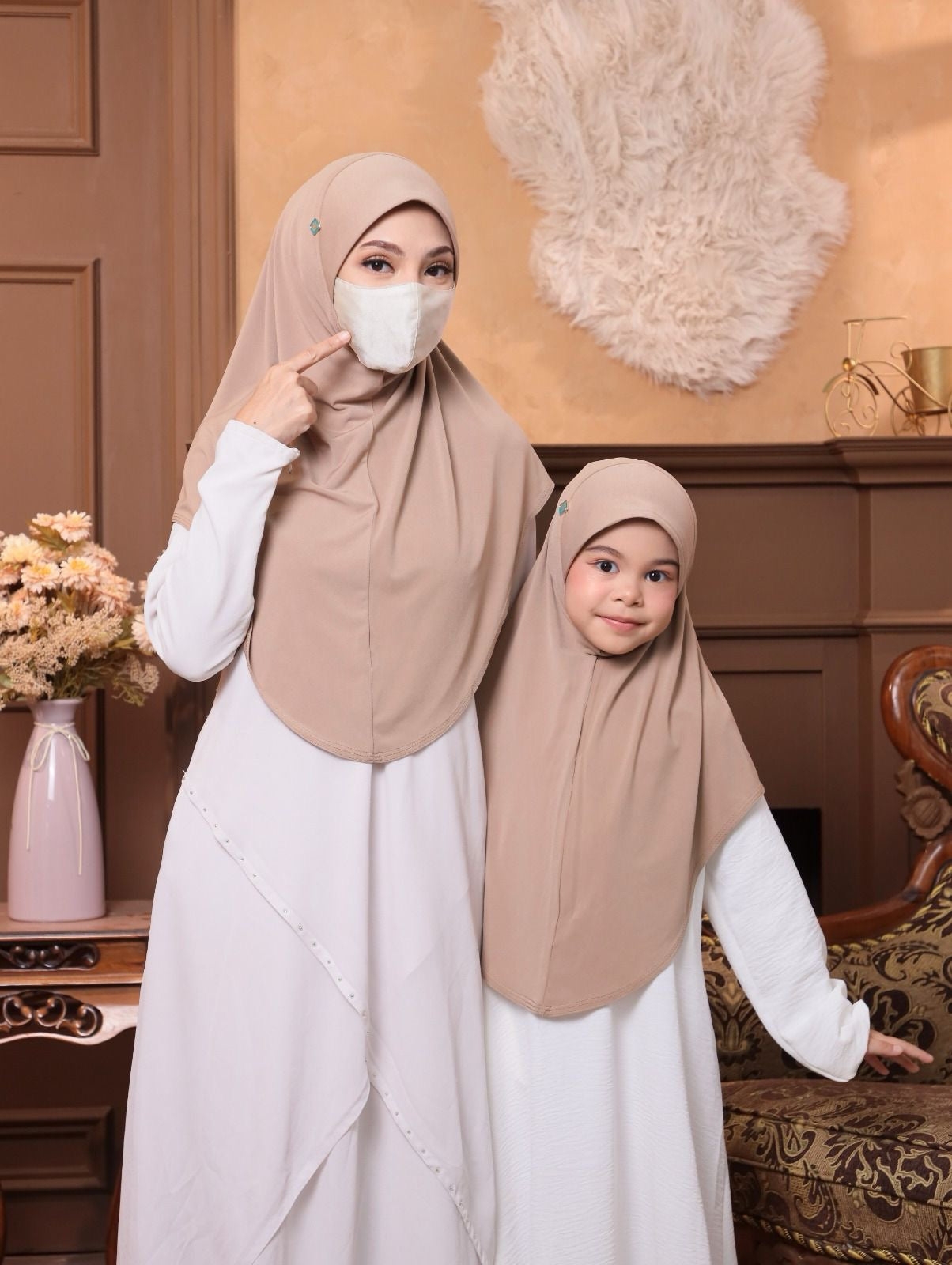 Malaysian Instant Hijab - Ribbed Jersey Fabric