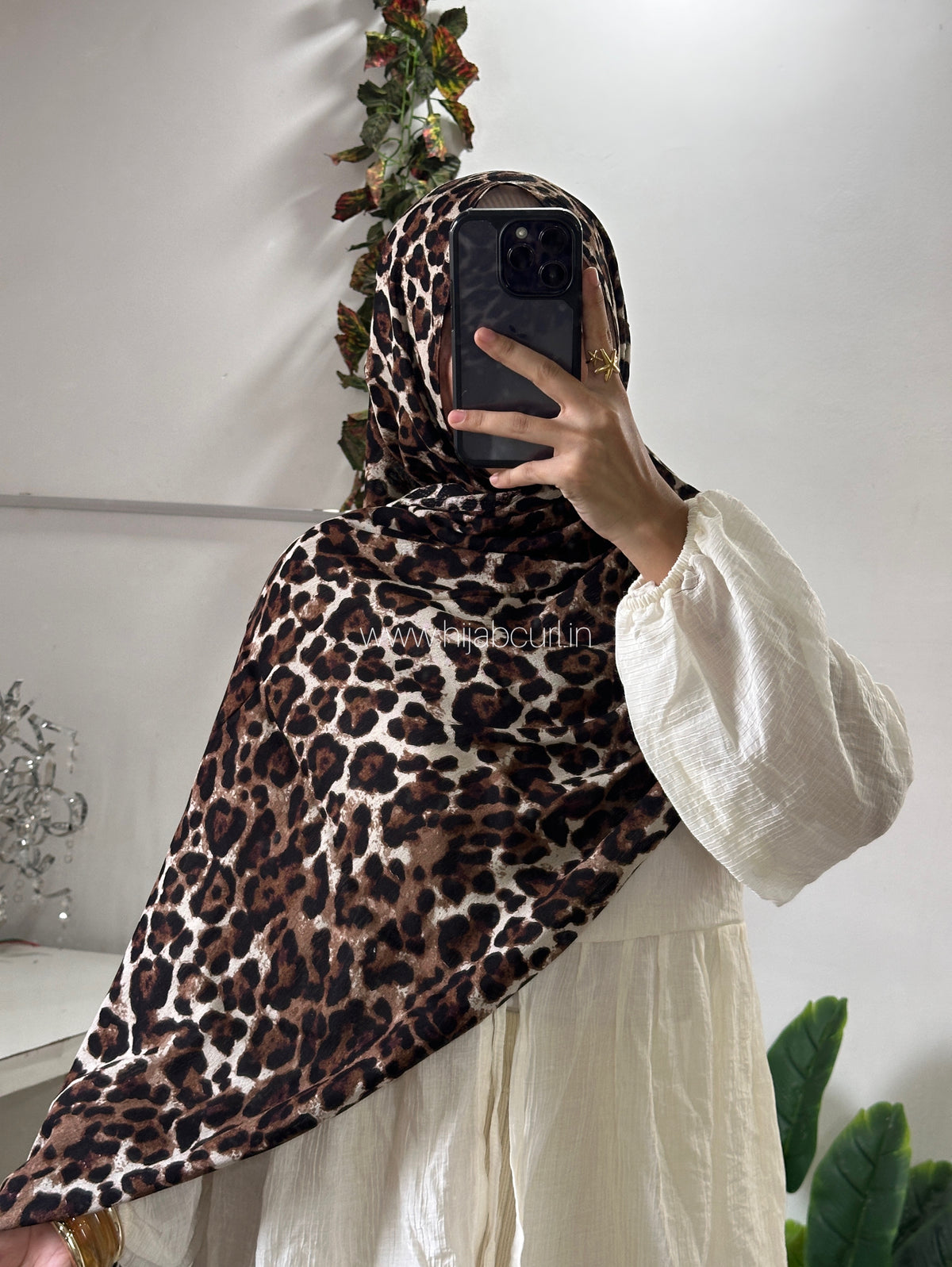 Modal Leopard Print Hijab