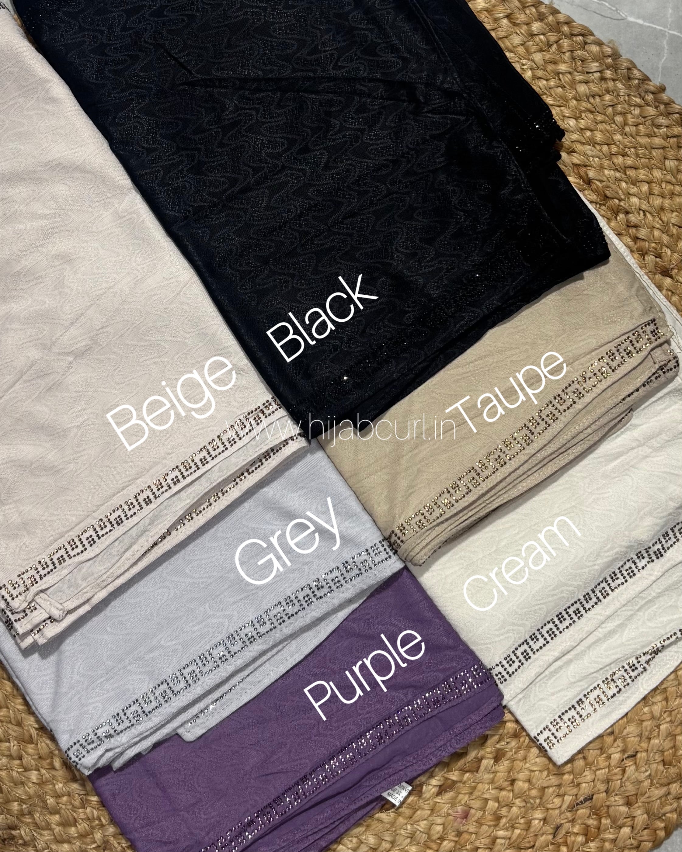 Jersey Hijab - Border Stone Work