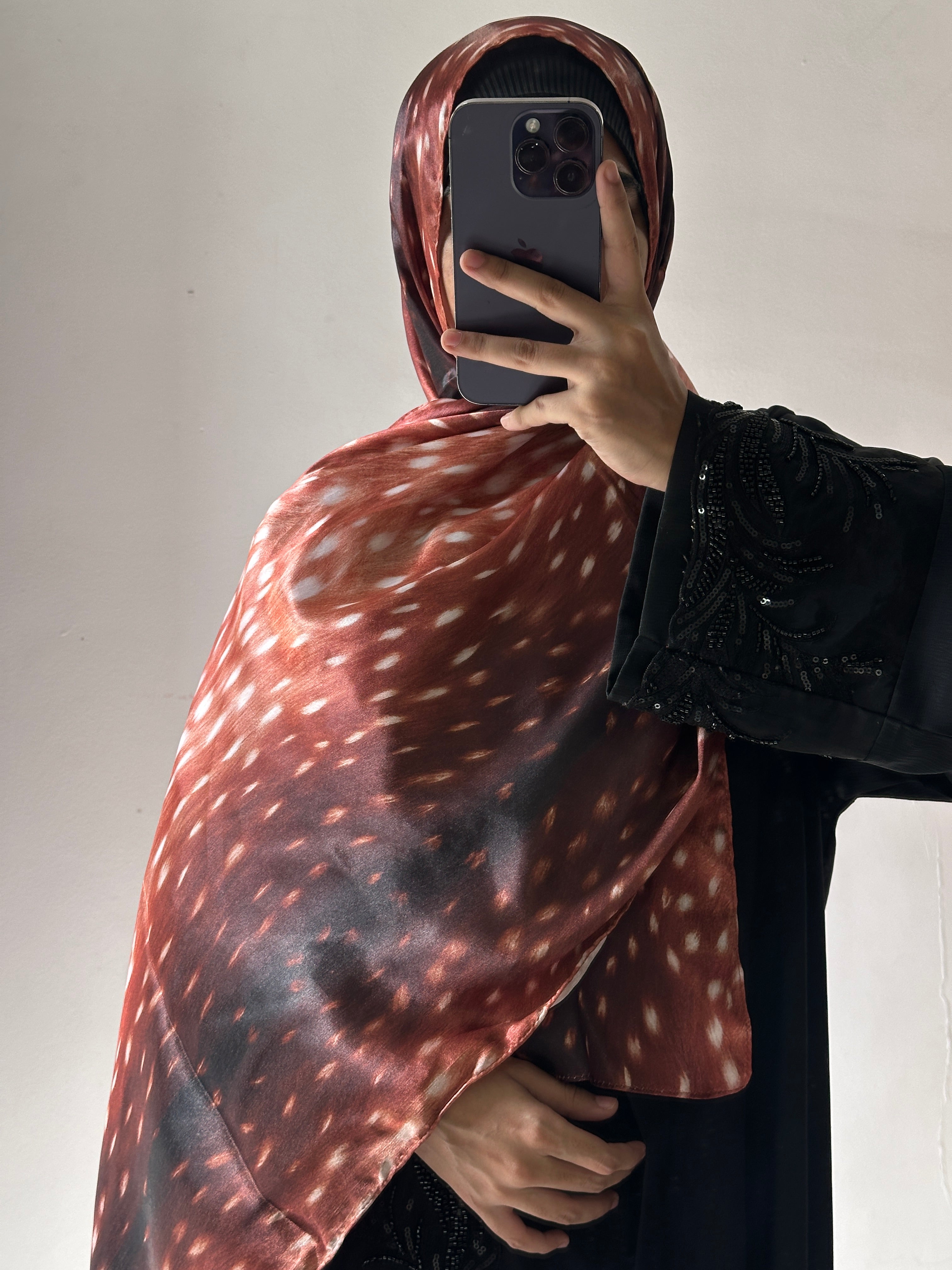 Animal Printed Satin Hijab