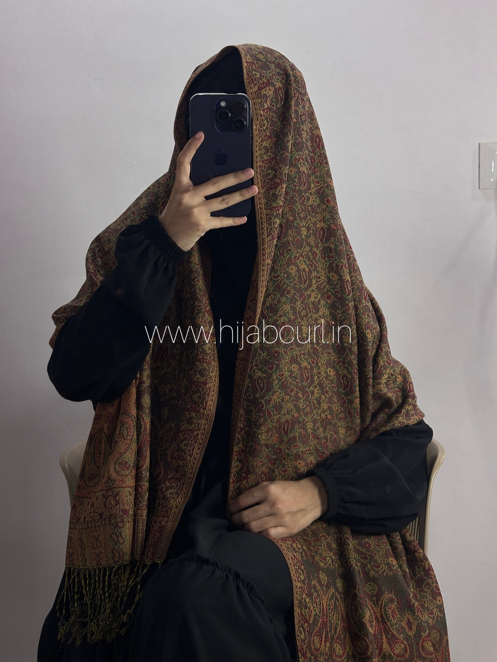 Luxury pashmina shawl - Mehendi