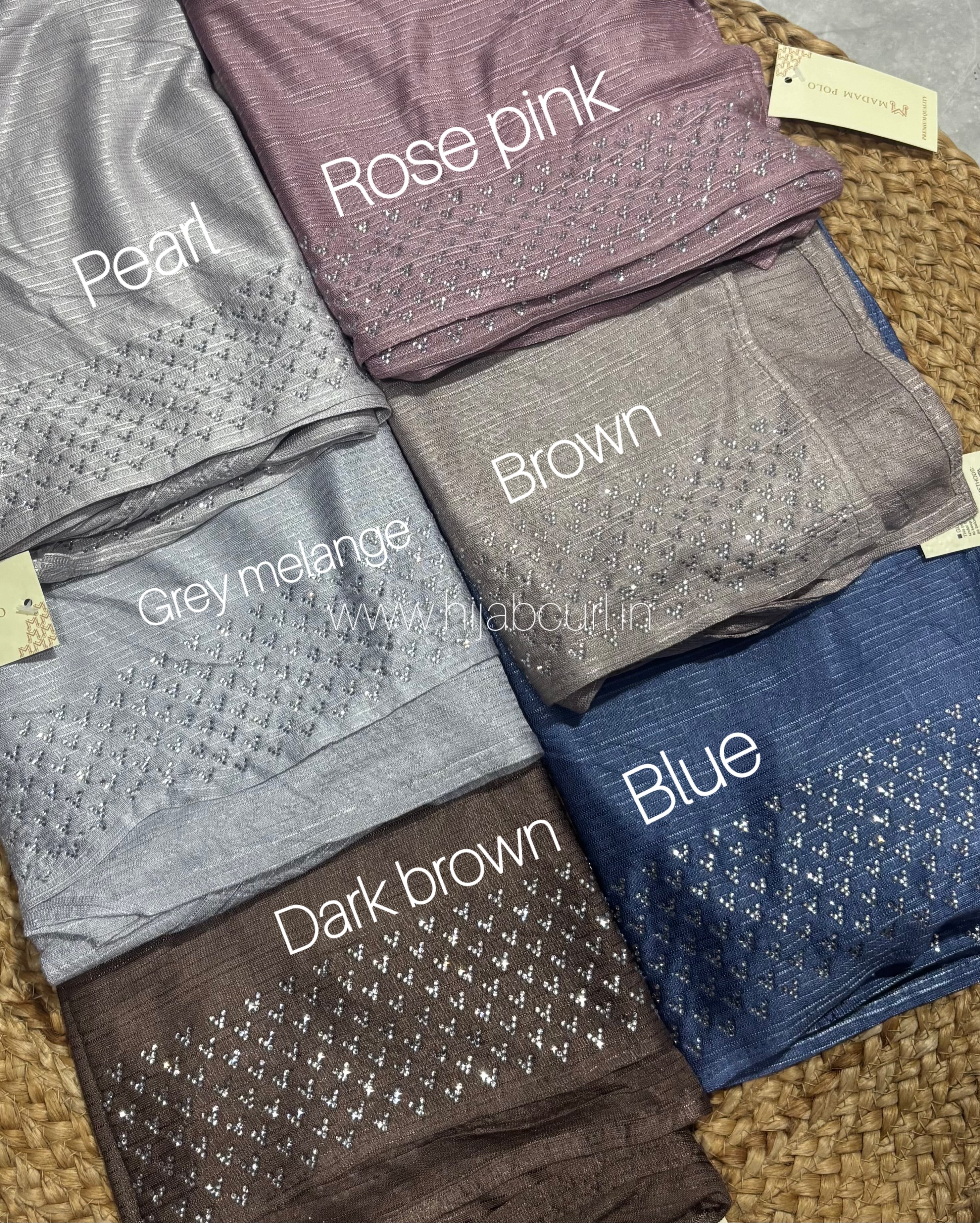 Jersey Hijab - Border Stone Work