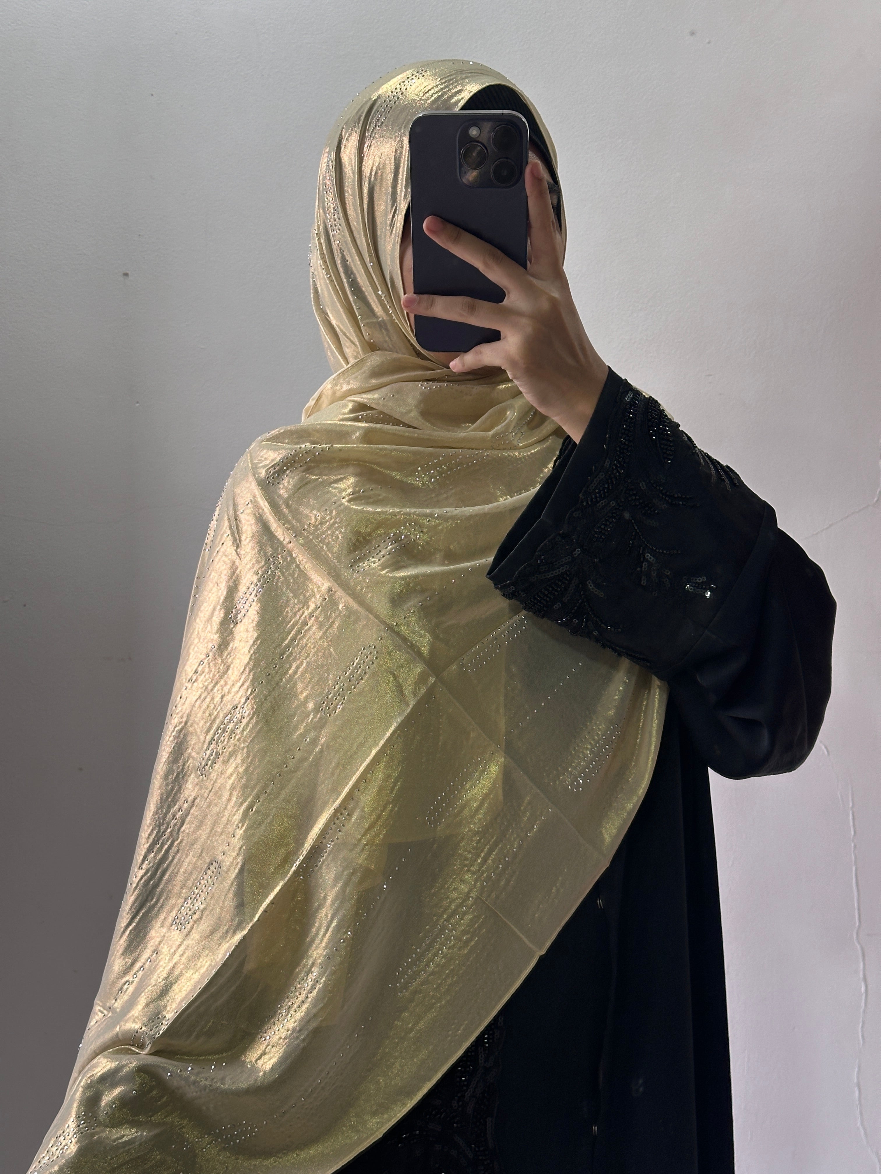 Georgette shimmer stone hijab