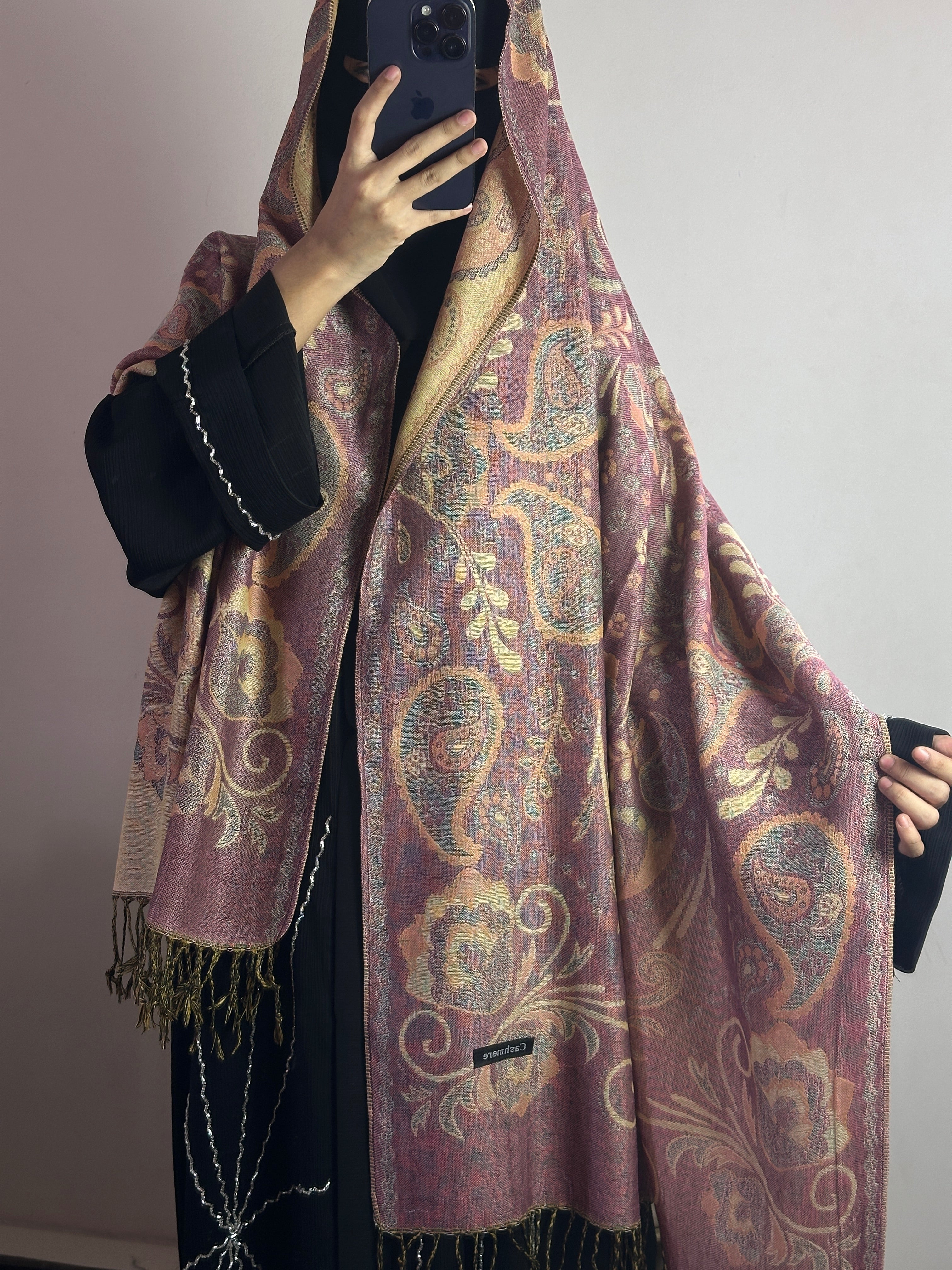 Luxury pashmina shawl - Pink