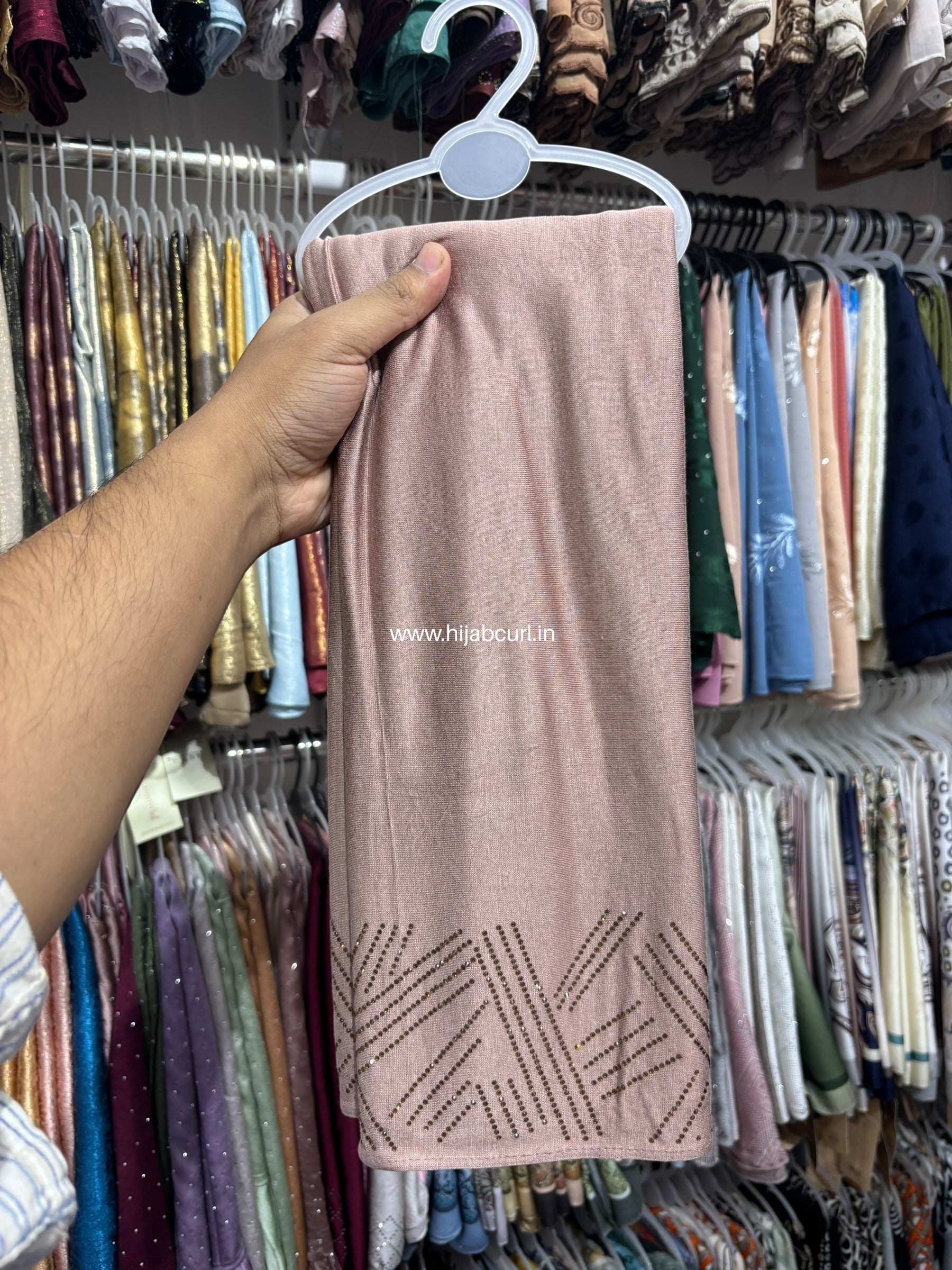 Jersey Hijab - Border Stone Work