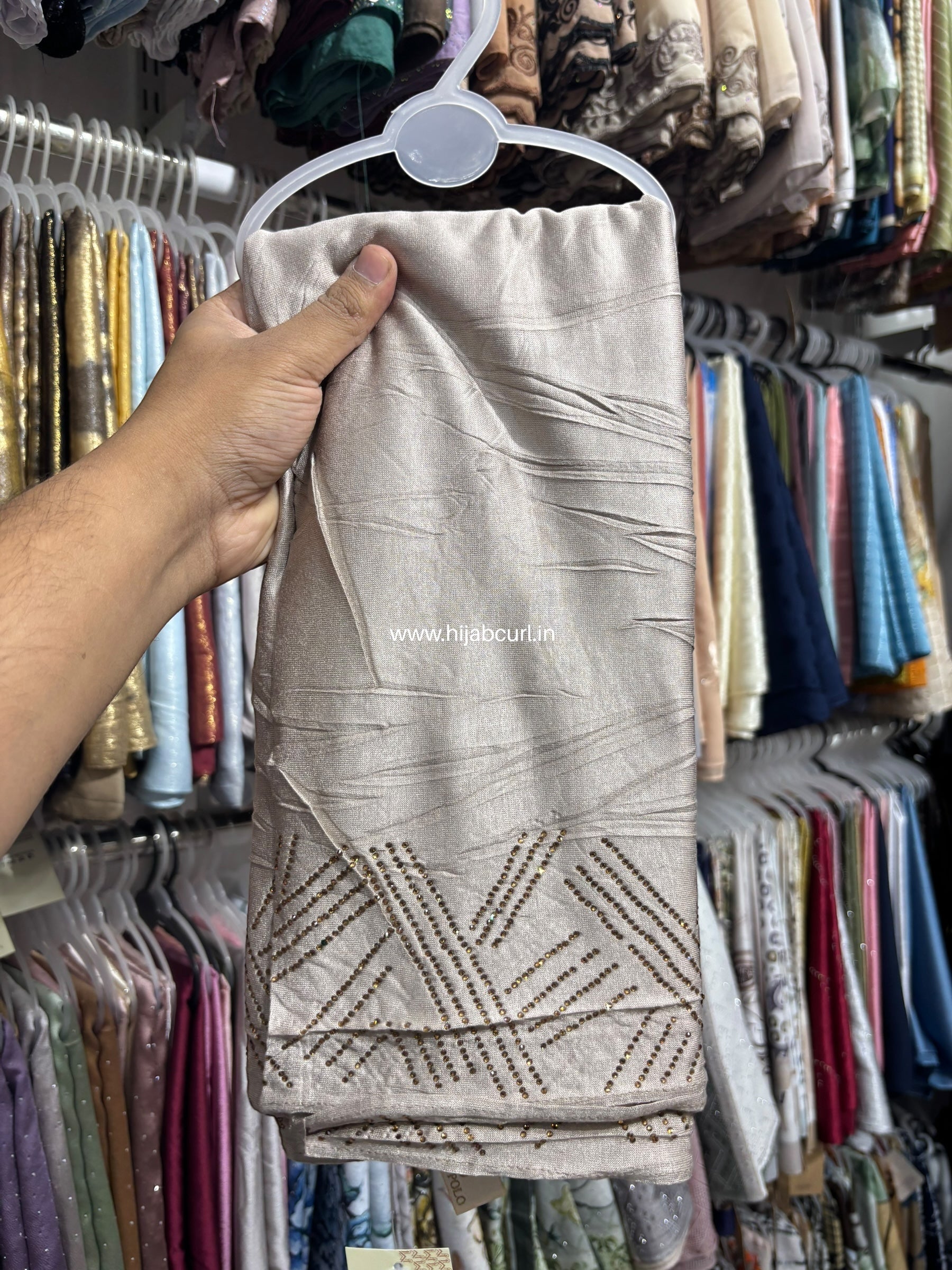 Jersey Hijab - Border Stone Work