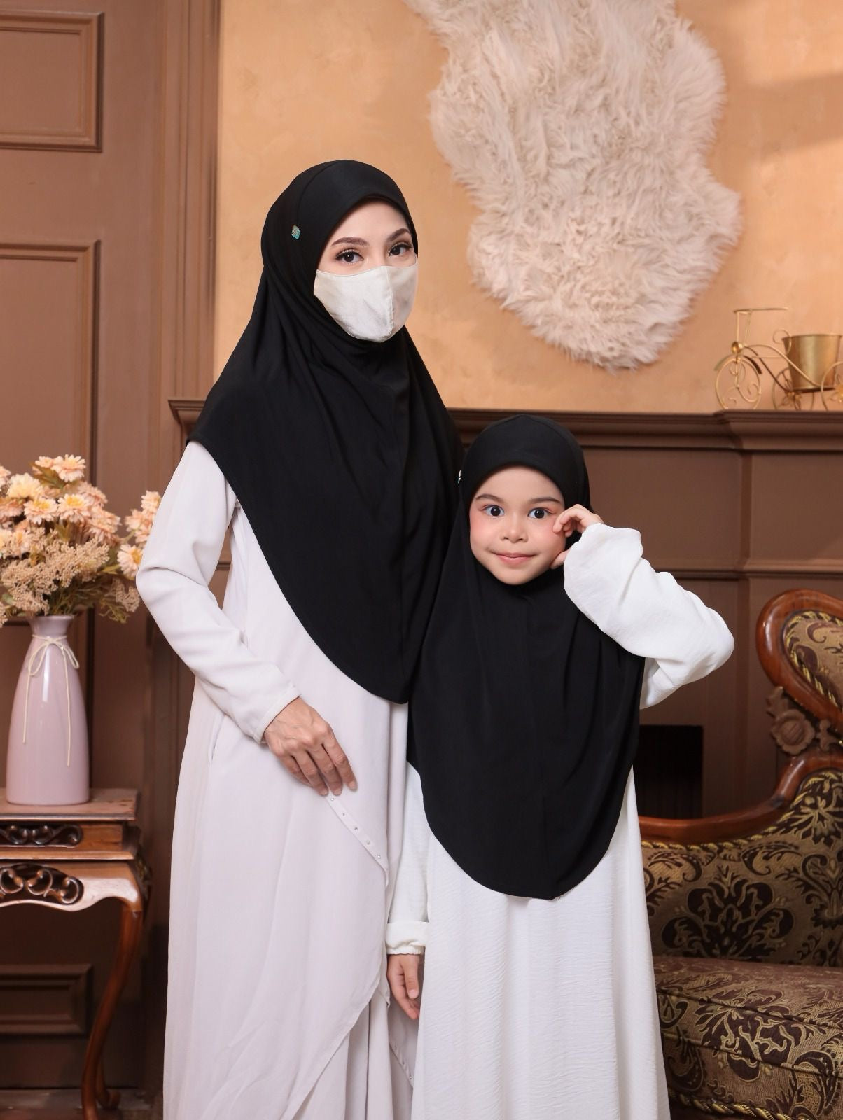 Malaysian Instant Hijab - Ribbed Jersey Fabric