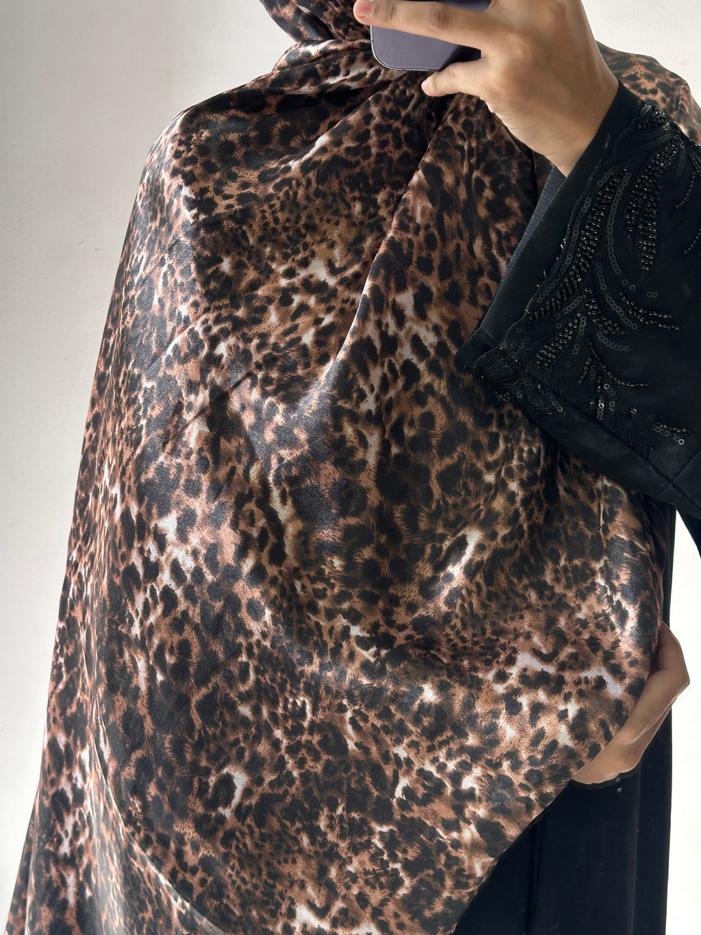Animal Printed Satin Hijab
