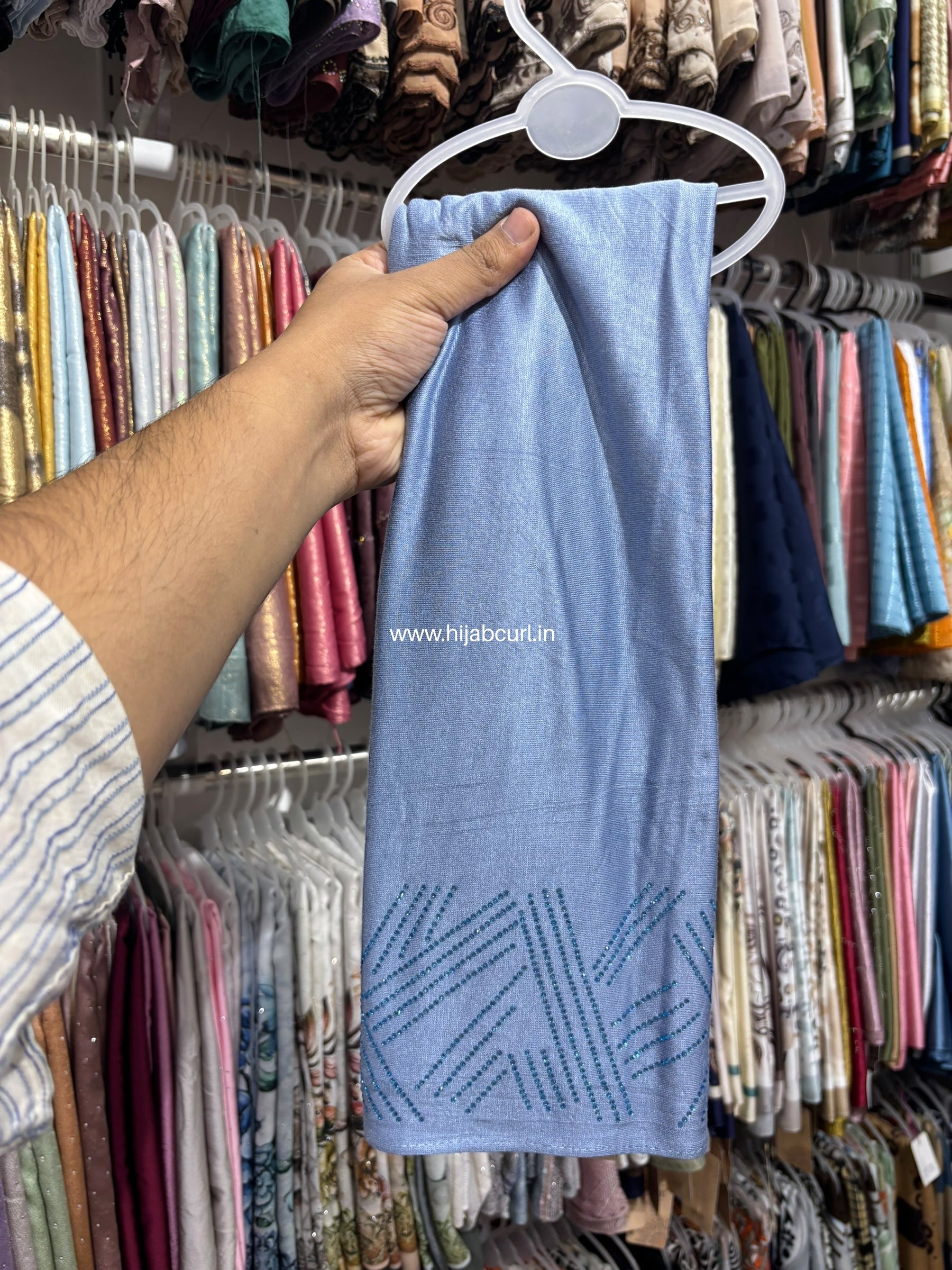 Jersey Hijab - Border Stone Work