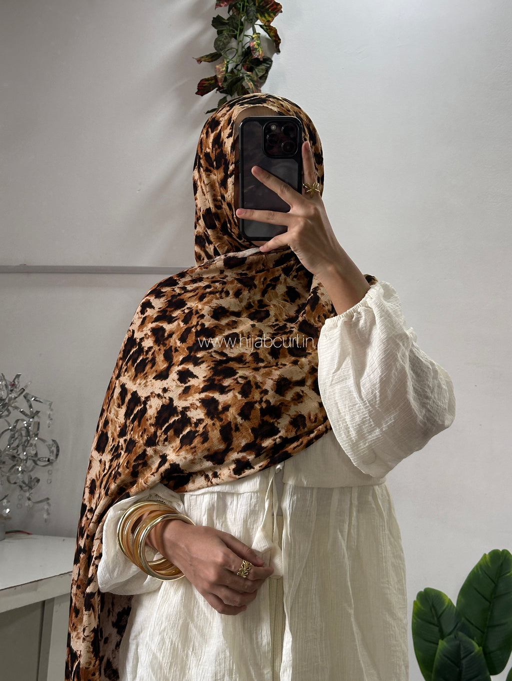 Modal Leopard Print Hijab