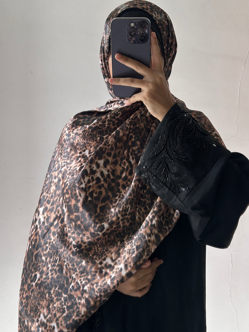 Animal Printed Satin Hijab