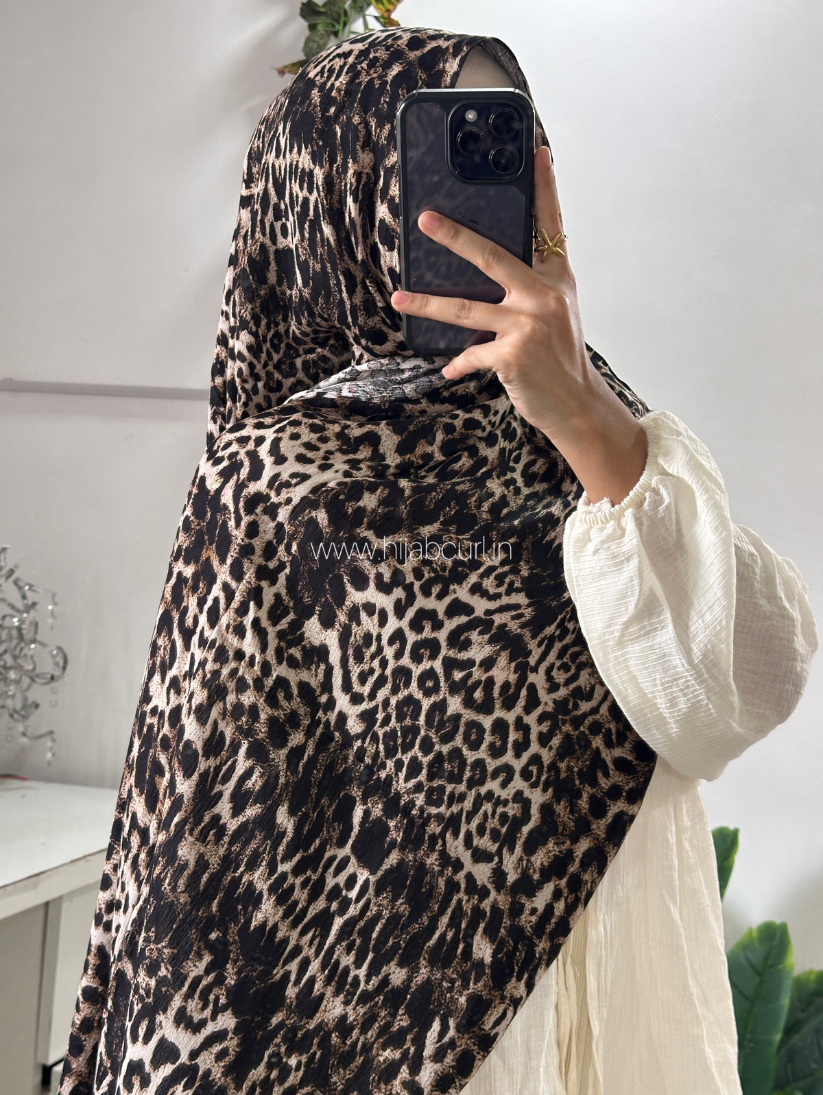 Modal Leopard Print Hijab