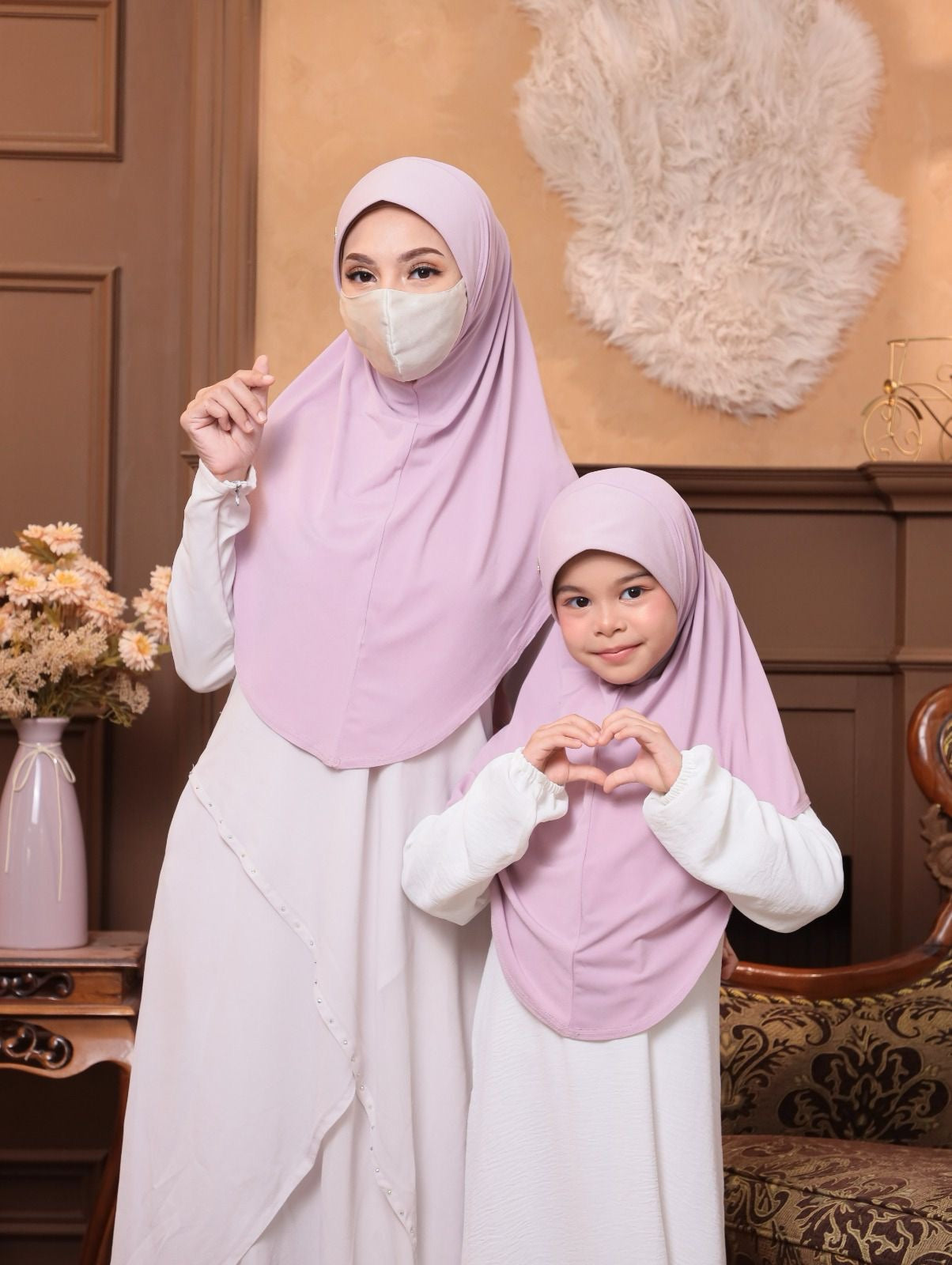Malaysian Instant Hijab - Ribbed Jersey Fabric