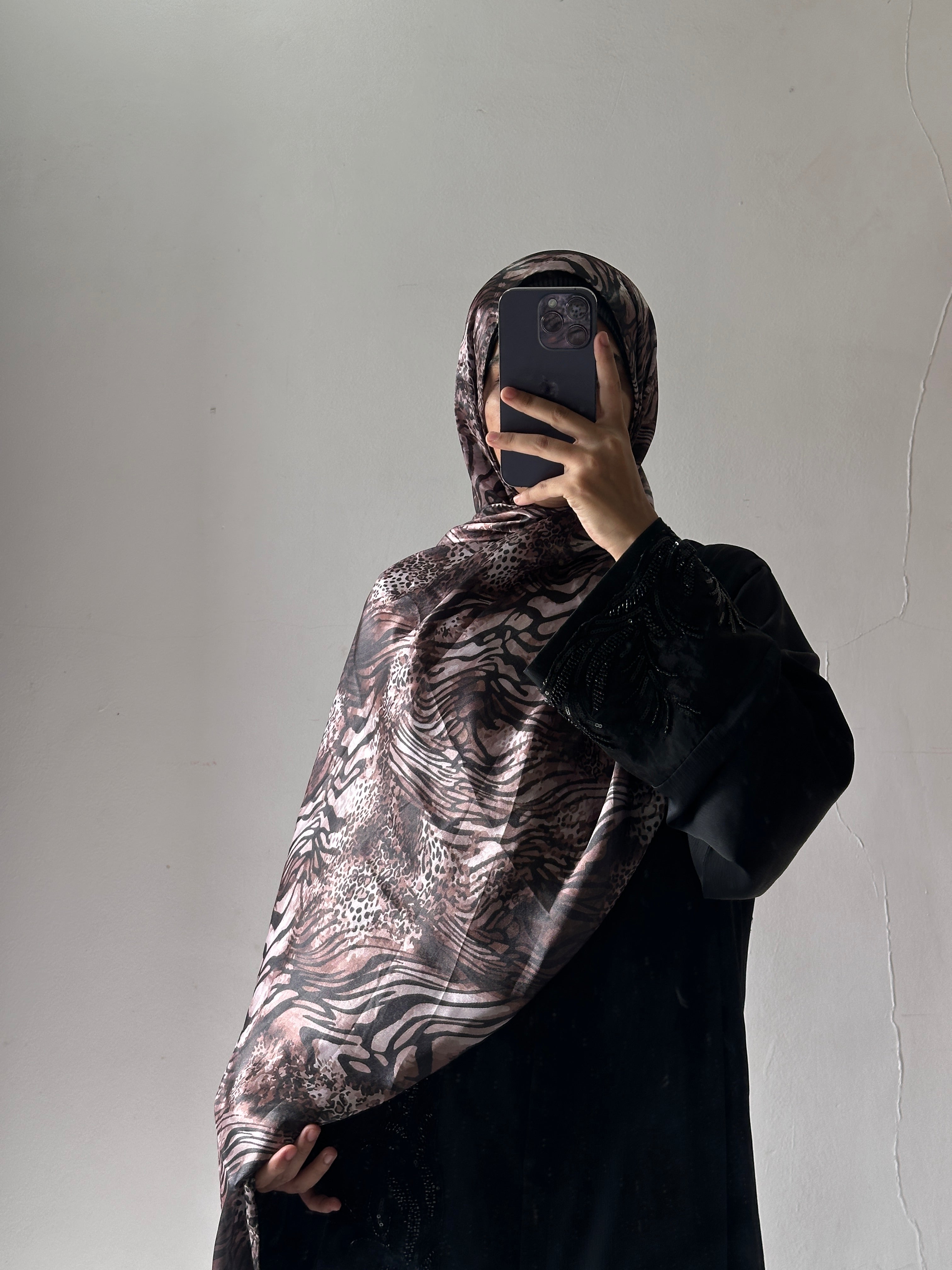 Animal Printed Satin Hijab