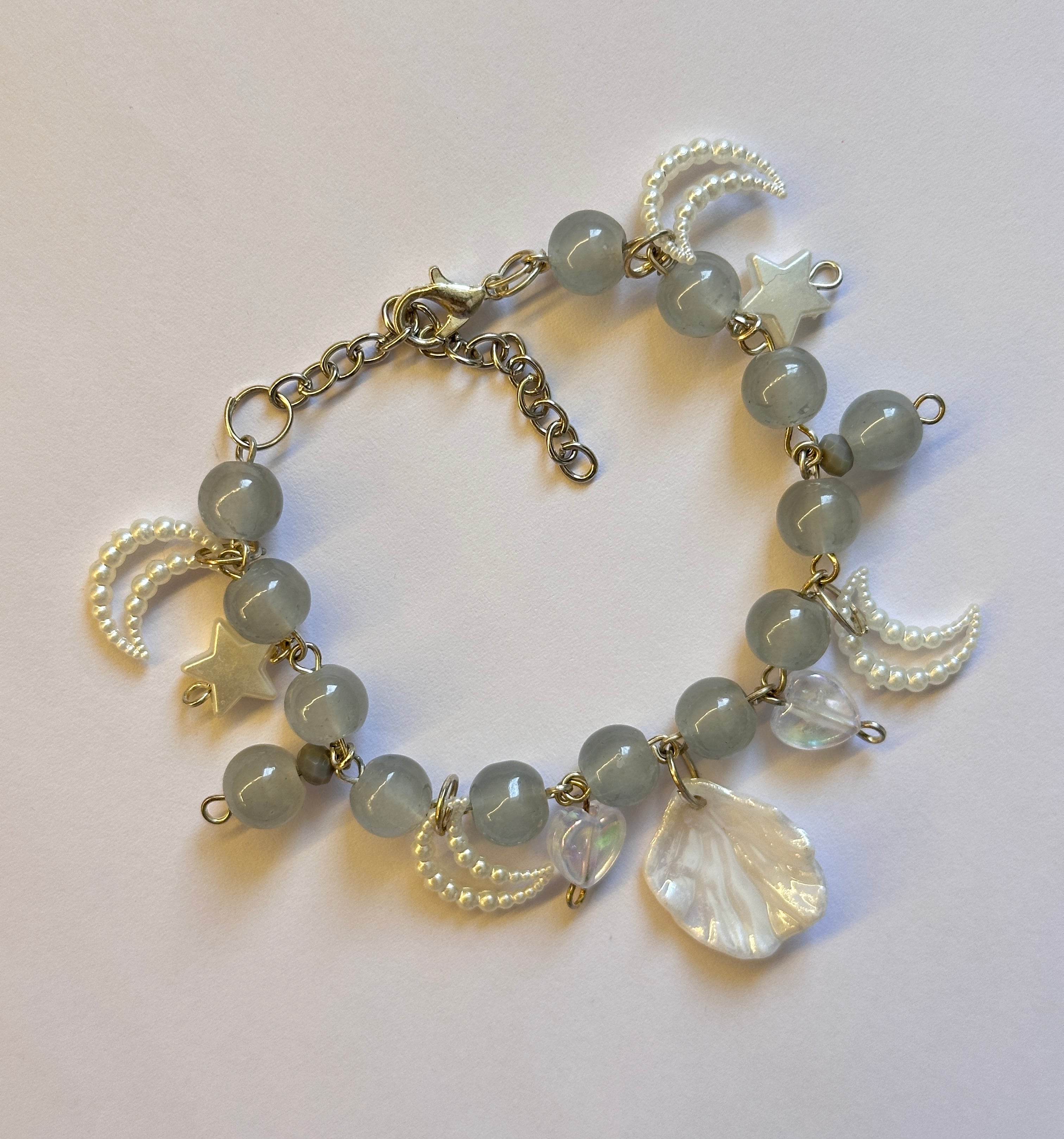 Grey charm bracelet