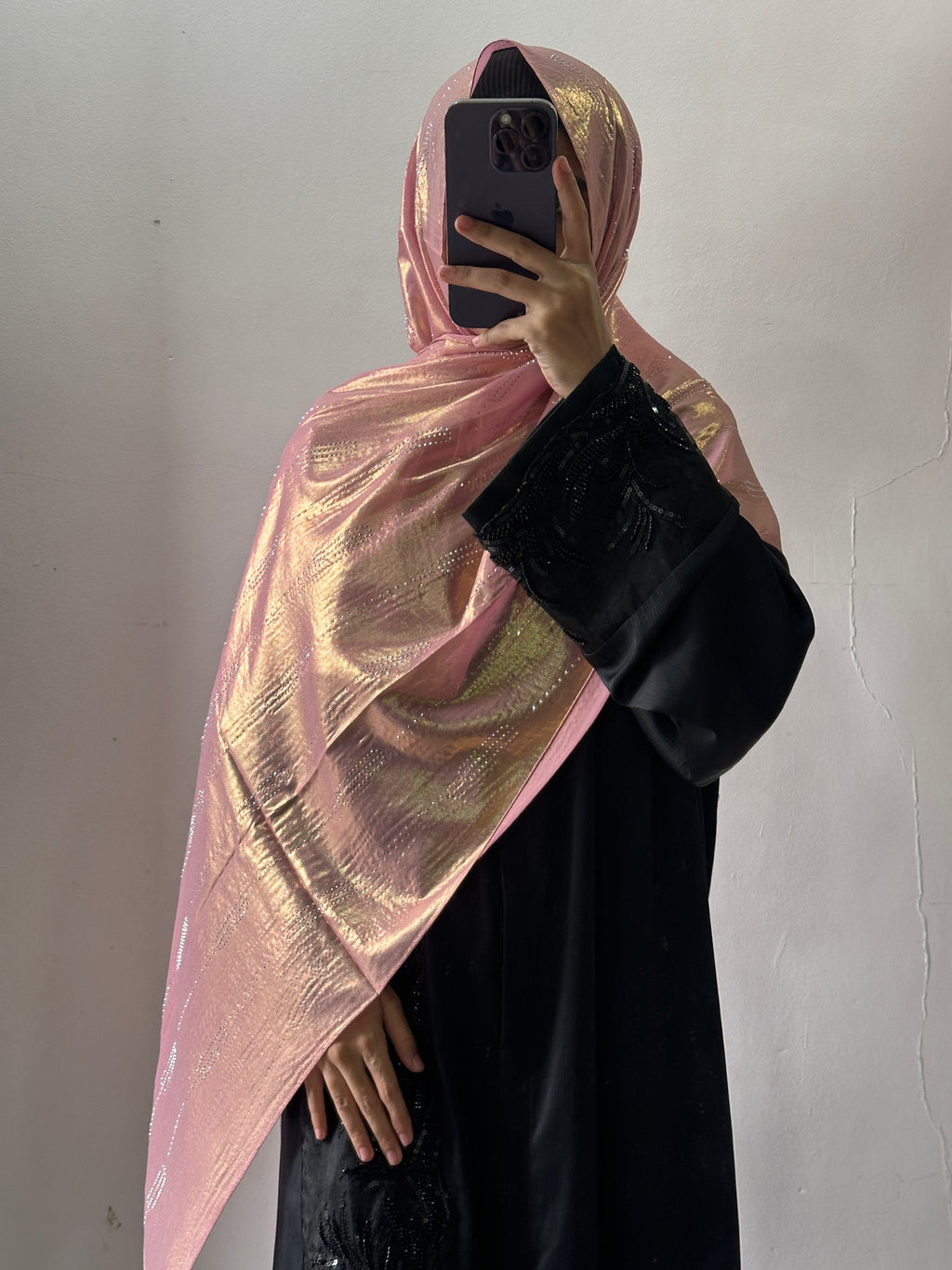 Georgette shimmer stone hijab