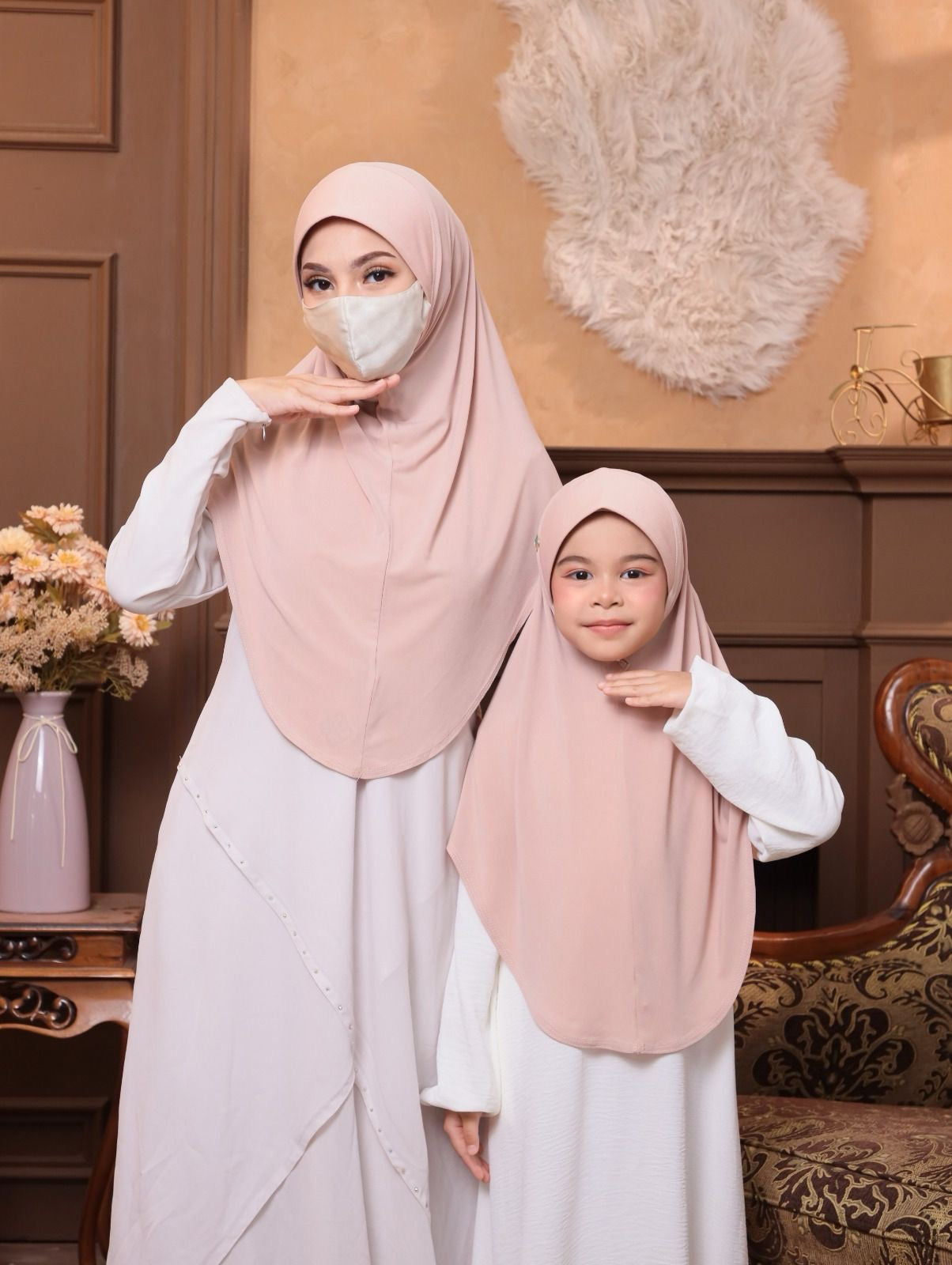 Malaysian Instant Hijab - Ribbed Jersey Fabric