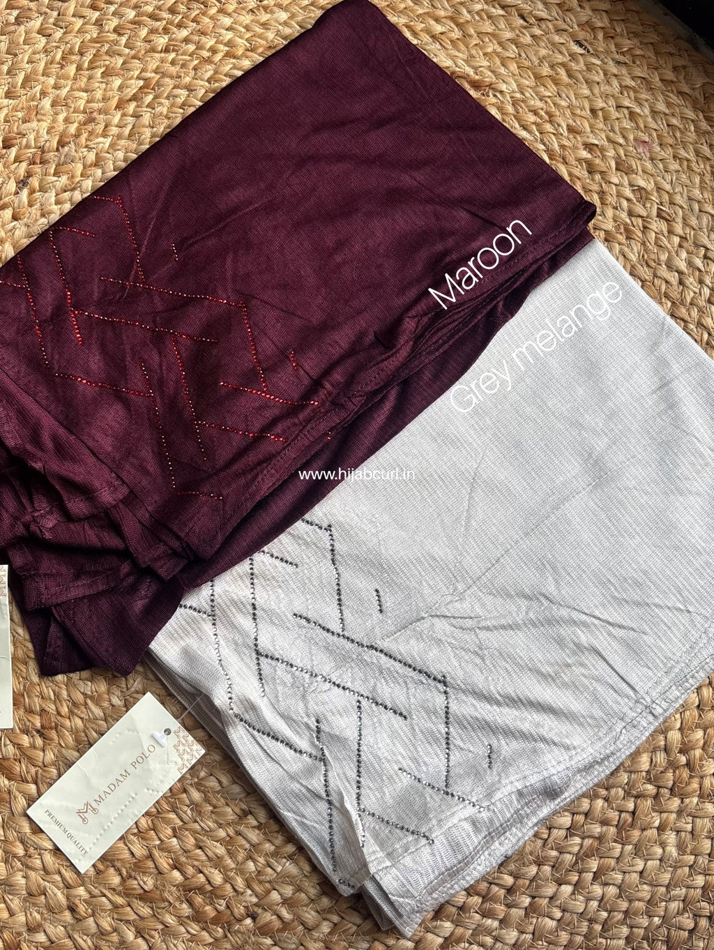 Jersey Hijab - Border Stone Work